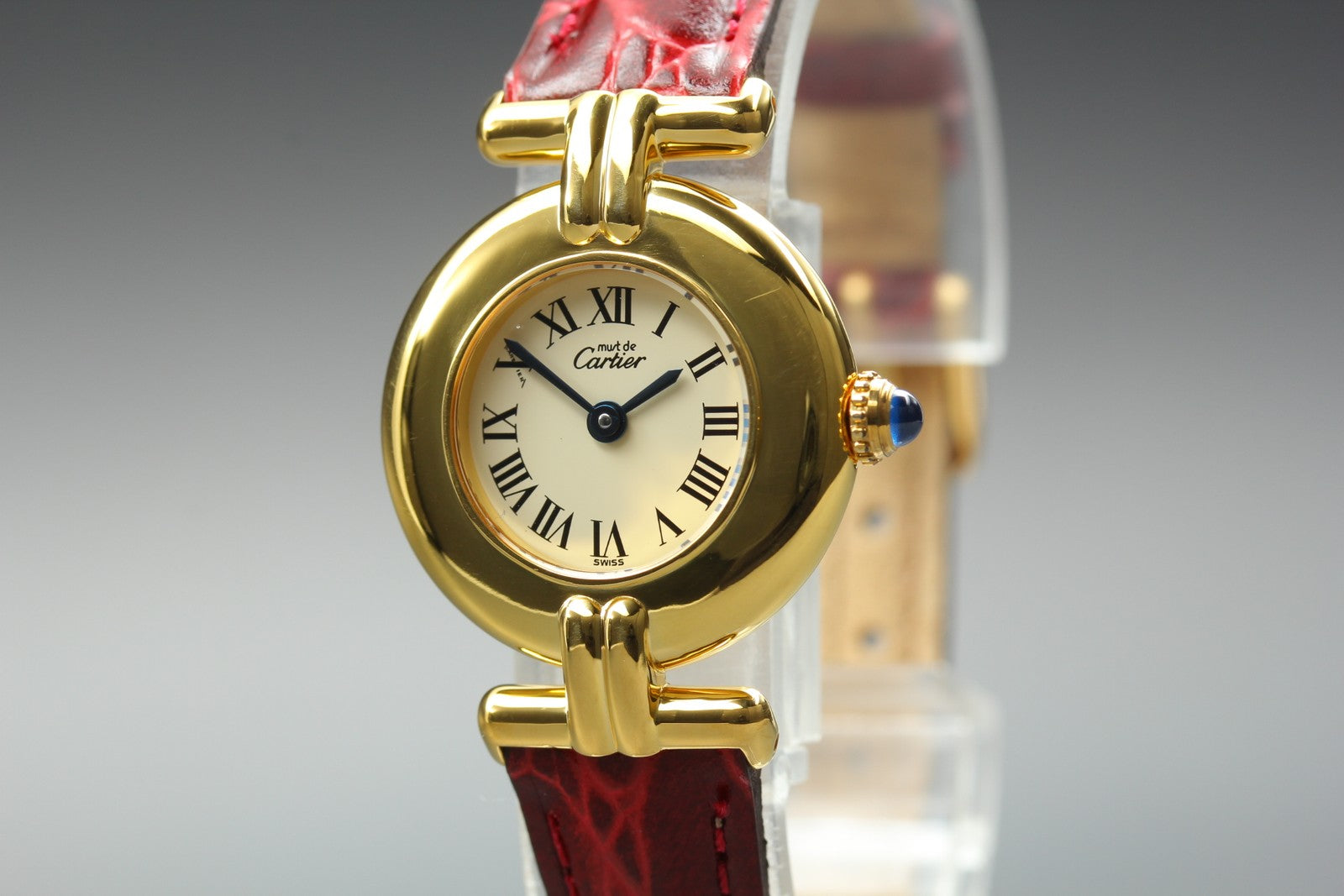 Vintage[Near MINT- Box] Cartier Must Colisee Vermeil 590002 Women's Quartz Watch