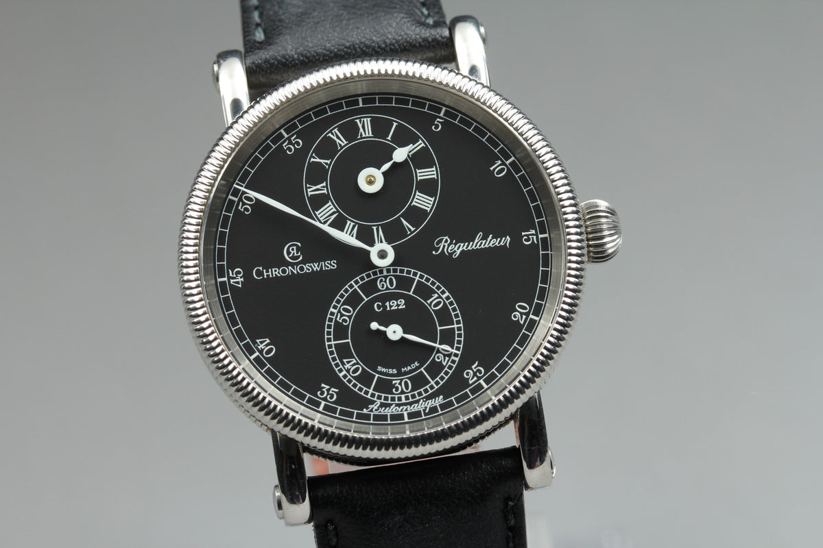 CHRONOSWISS Regulator CH1223 Automatic Black Dial Men's Watch 34mm From JAPAN