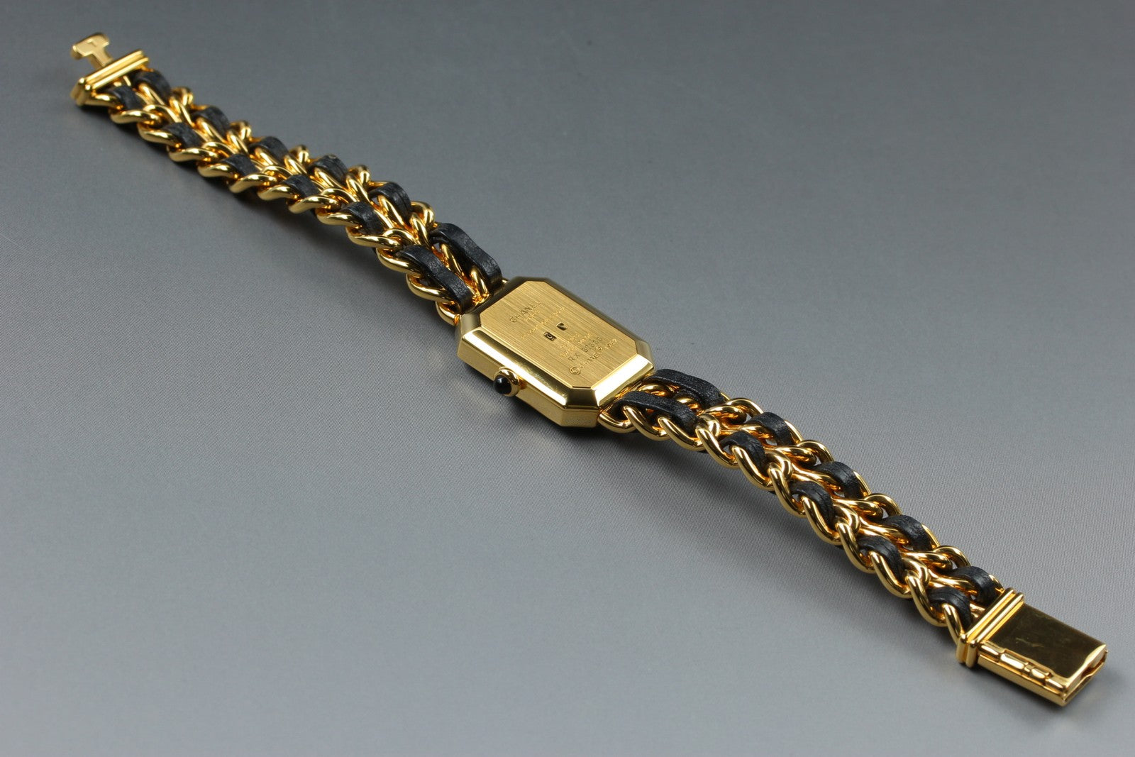 CHANEL Premiere L Size Black Dial Gold 20mm Quartz Women’s Watch [w/Box]