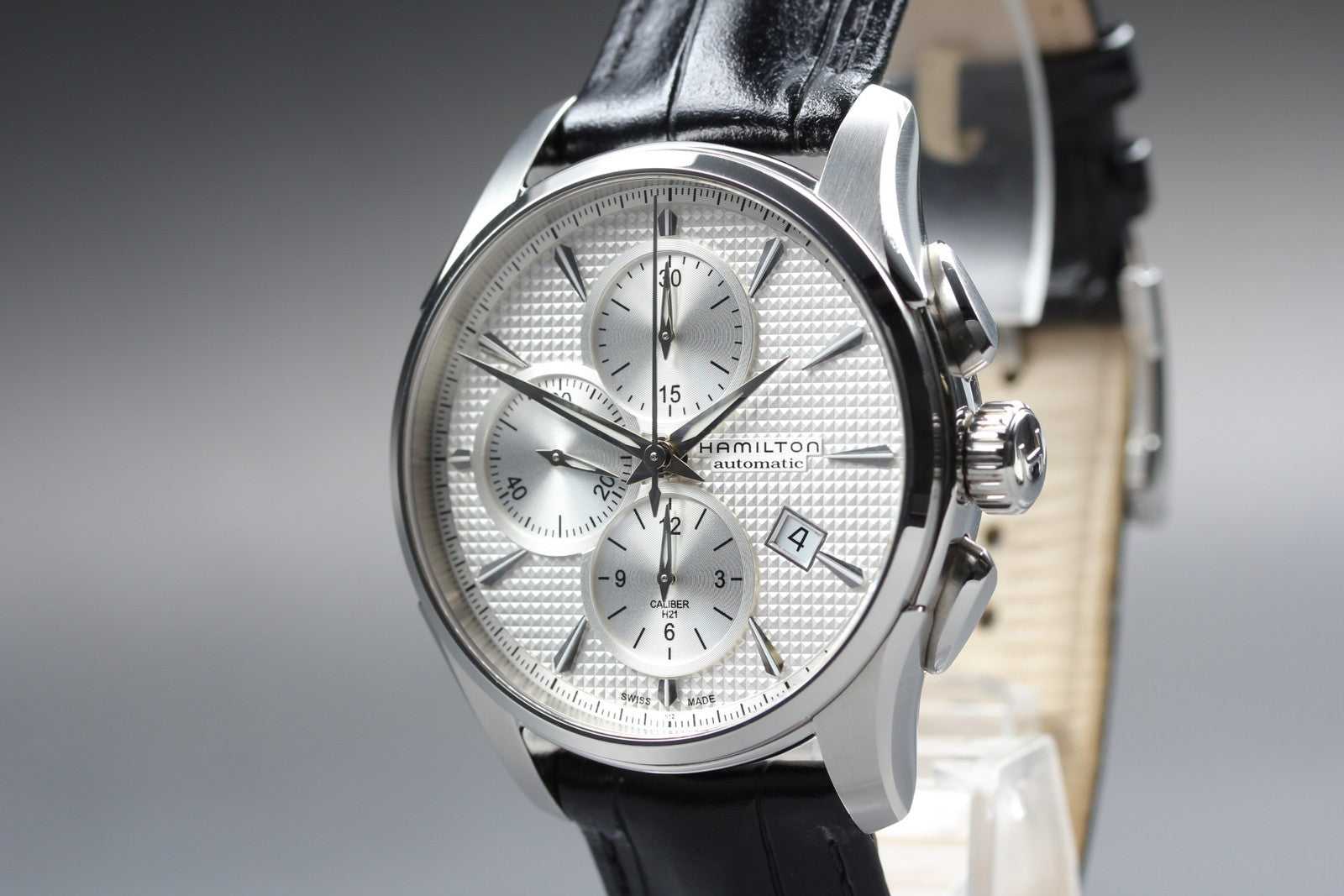 HAMILTON Jazzmaster Auto Chrono H325960 Silver Black Automatic Men's Watch [Box]