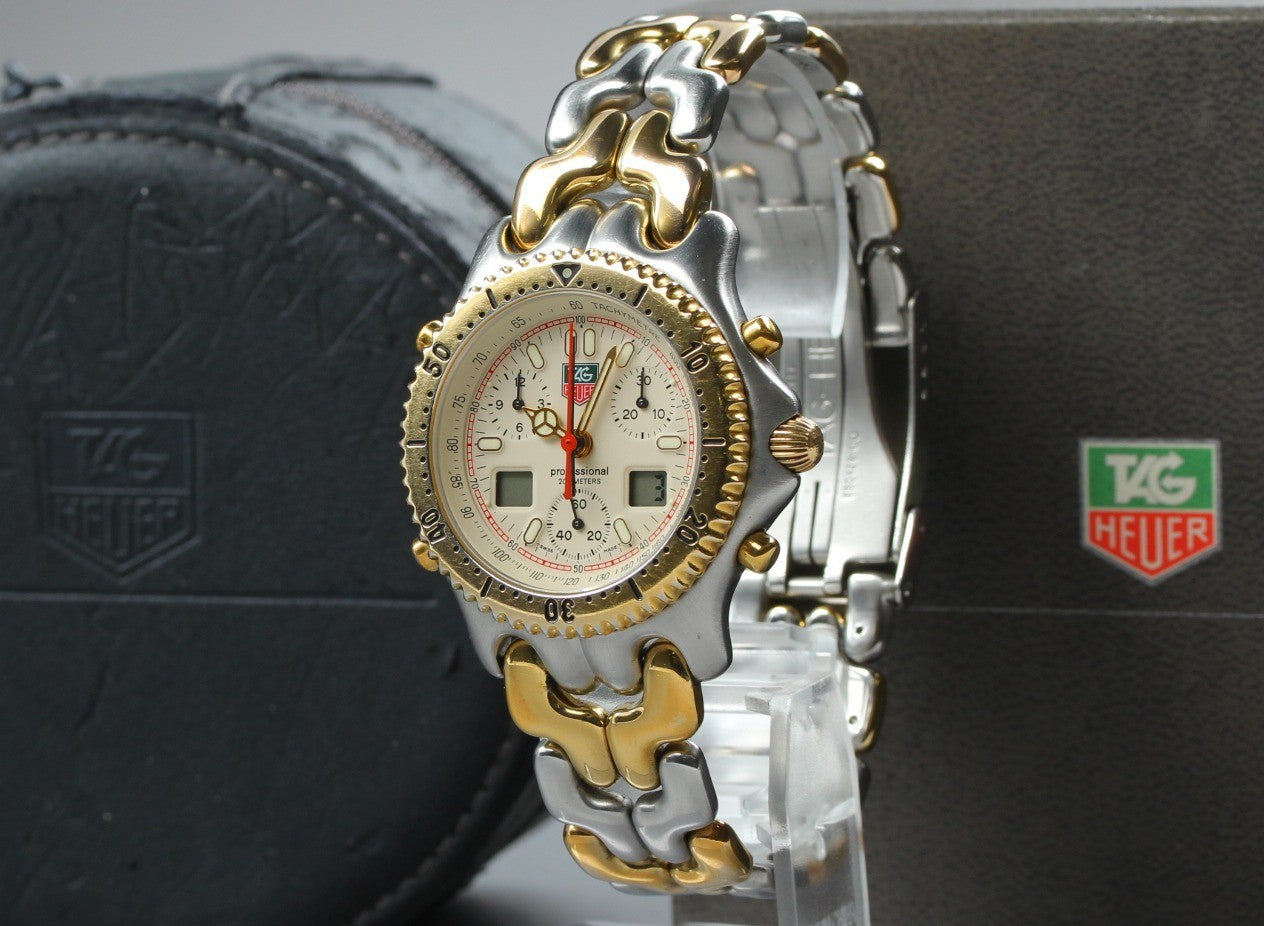[READ!] TAG HEUER SENNA SEL S/el CG1123-0 Chronograph Men's Quartz Watch Box