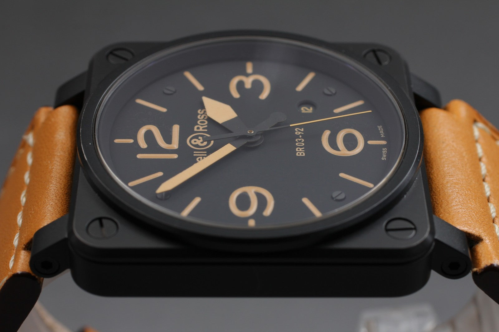 Bell＆Ross Aviation Altimeter BR03-92-S Black Automatic Men's Watch 42mm JAPAN