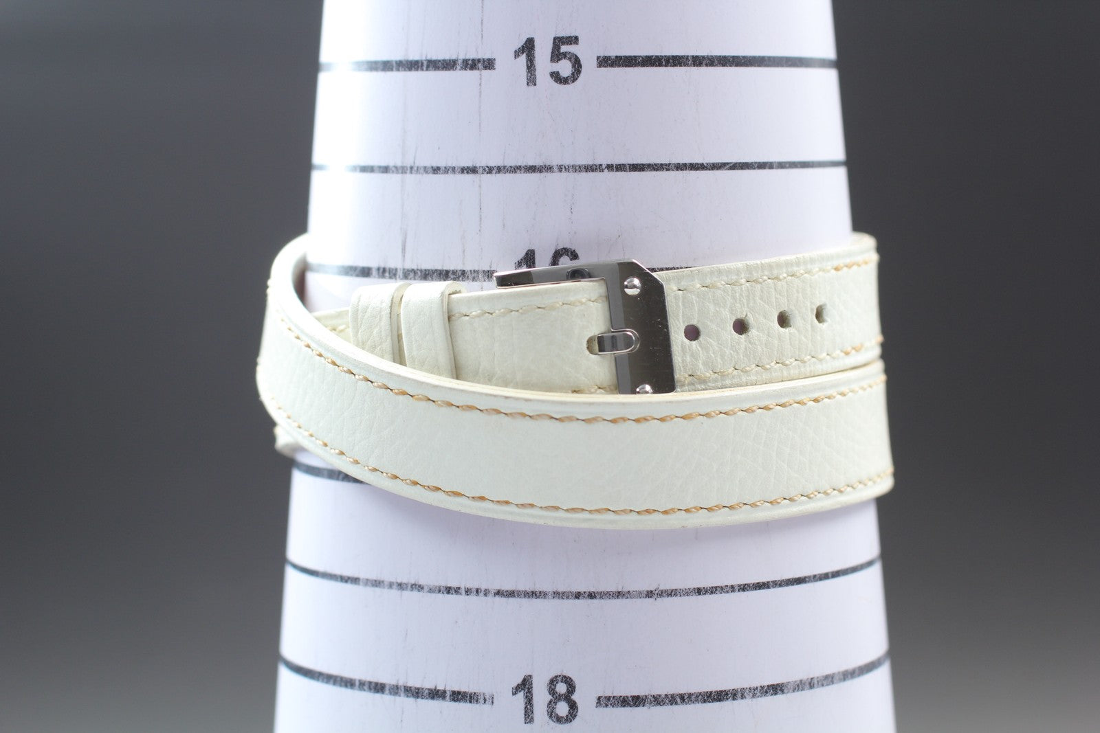 HERMES Kelly 2 Double Tour KT1.210 White 15mm "I" Quartz Women's Watch [w /Box]