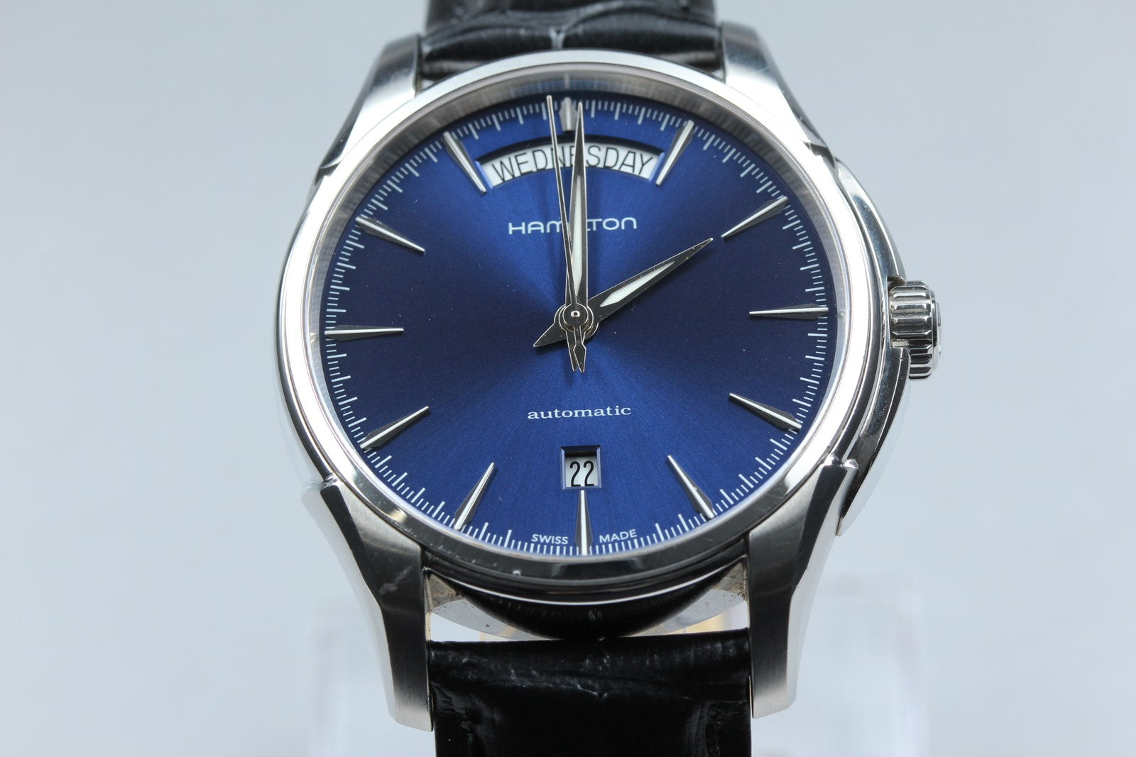 Hamilton Jazzmaster H325051 Automatic Navy Day/Date Men's Watch 40mm Exc+5*Box