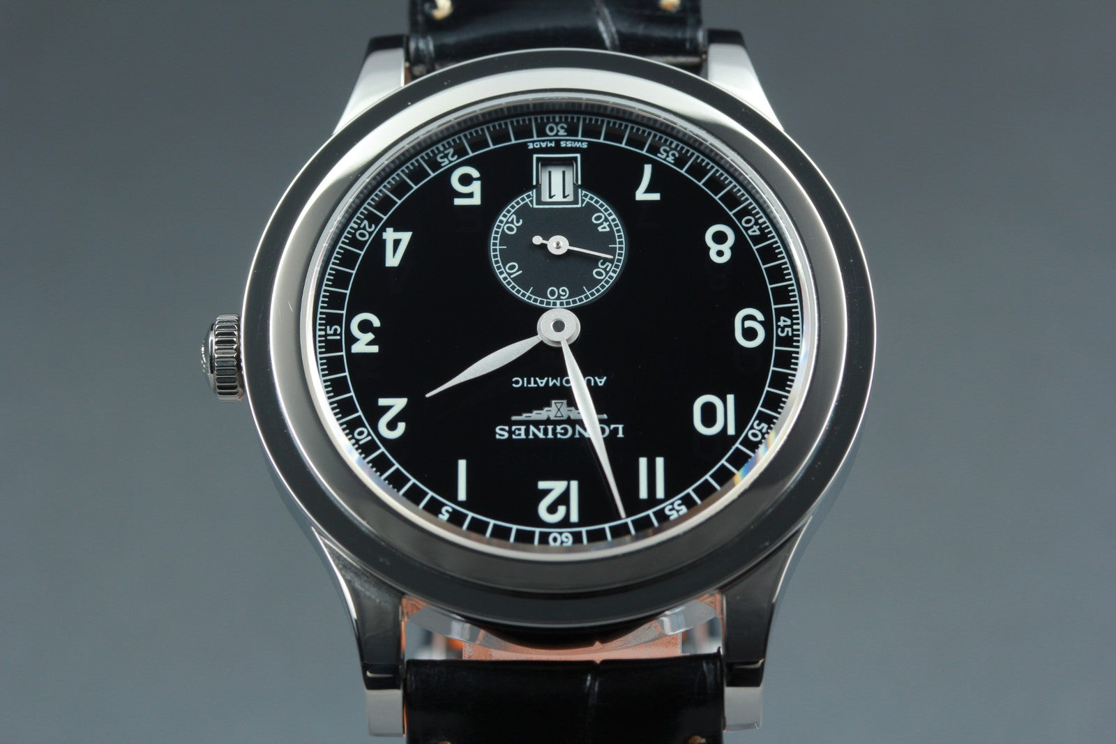 LONGINES Heritage 1940 L2.767.4 Automatic Black Men's Date Watch 39mm JP N MINT