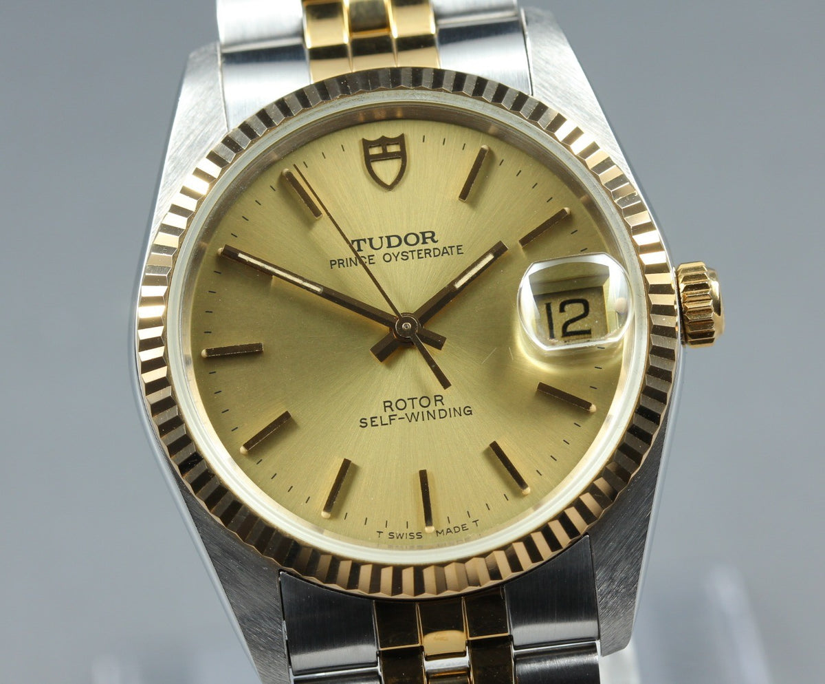 TUDOR Prince Oysterdate 74033 Gold Dial 33mm Cal.2824 Automatic Men's Watch