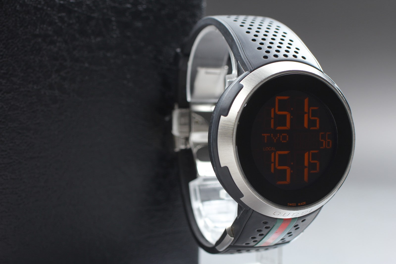 [Near MINT-] GUCCI I-Gucci Sports 114.1 Sherry Line Digital Men's Quartz Watch