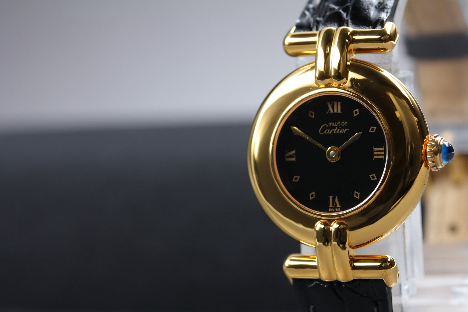 Vintage [Near MINT-] Cartier Must Colisee Vermeil 590002 Women's Quartz Watch