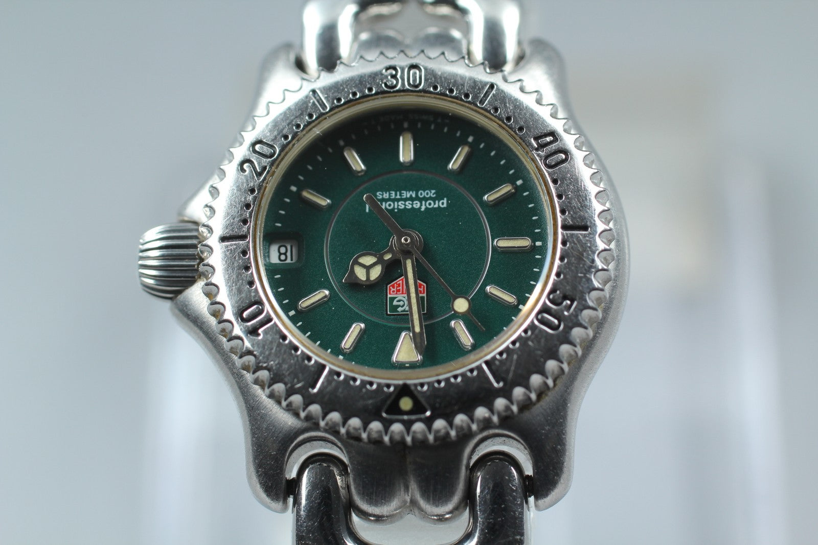 TAG Heuer SEL Professional 200M WG1419 Green Quartz Women's Watch 23mm JAPAN