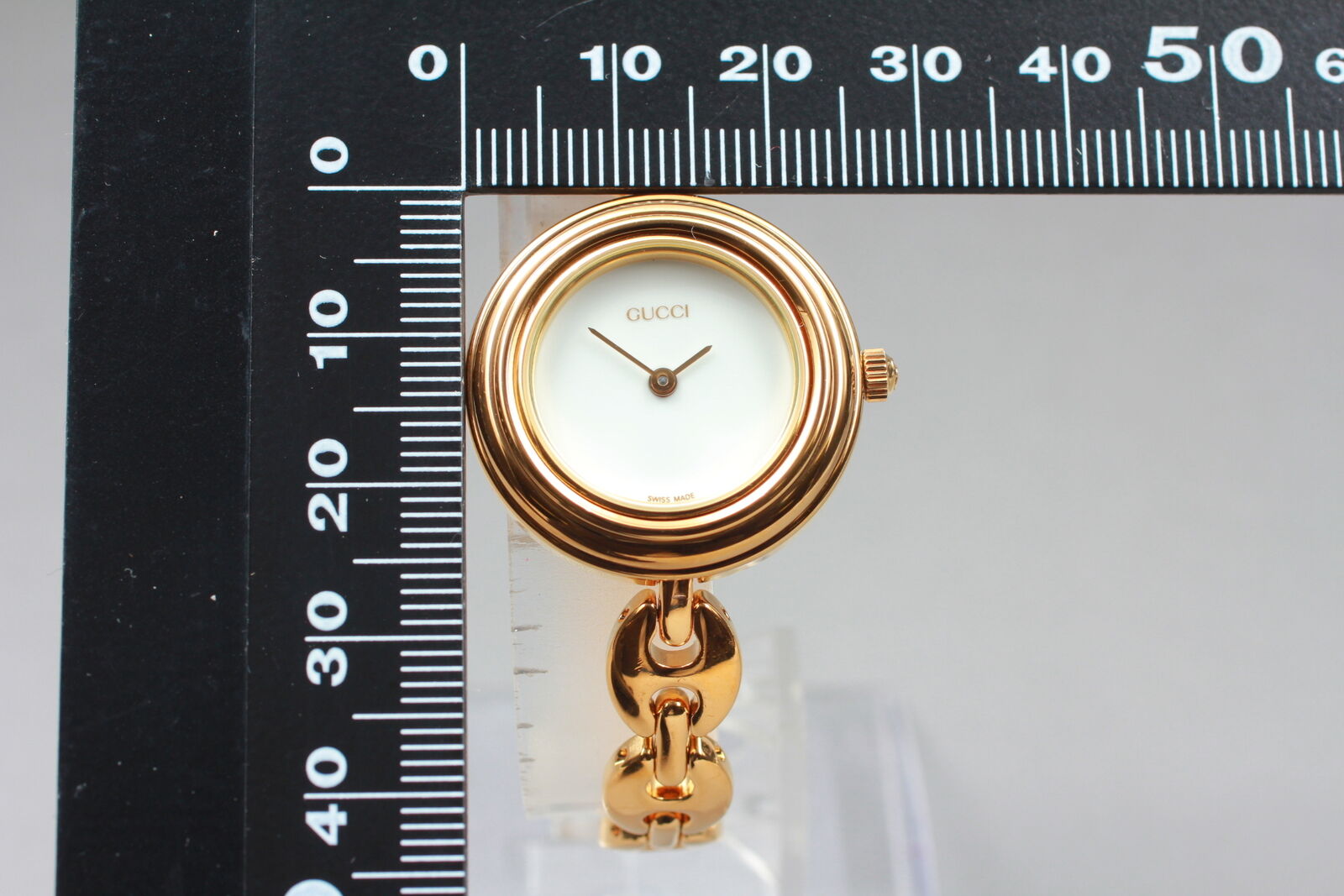 New Battery [Exc+5 Box] Gucci Change Bezel 11/12.2 Gold Women's Quartz Watch JP