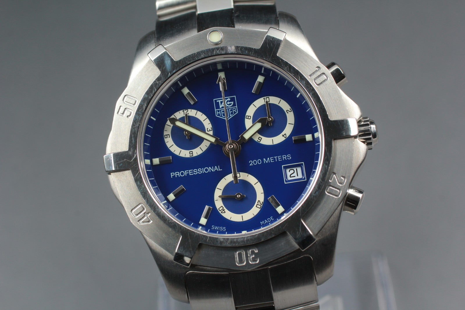 Exc+5*Box TAG HEUER TAG Heuer 2000 Exclusive CN111G Blue Quartz Men's Watch 40mm