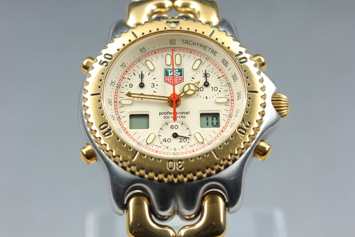 [READ!] TAG HEUER SENNA SEL S/el CG1123-0 Chronograph Men's Quartz Watch Box
