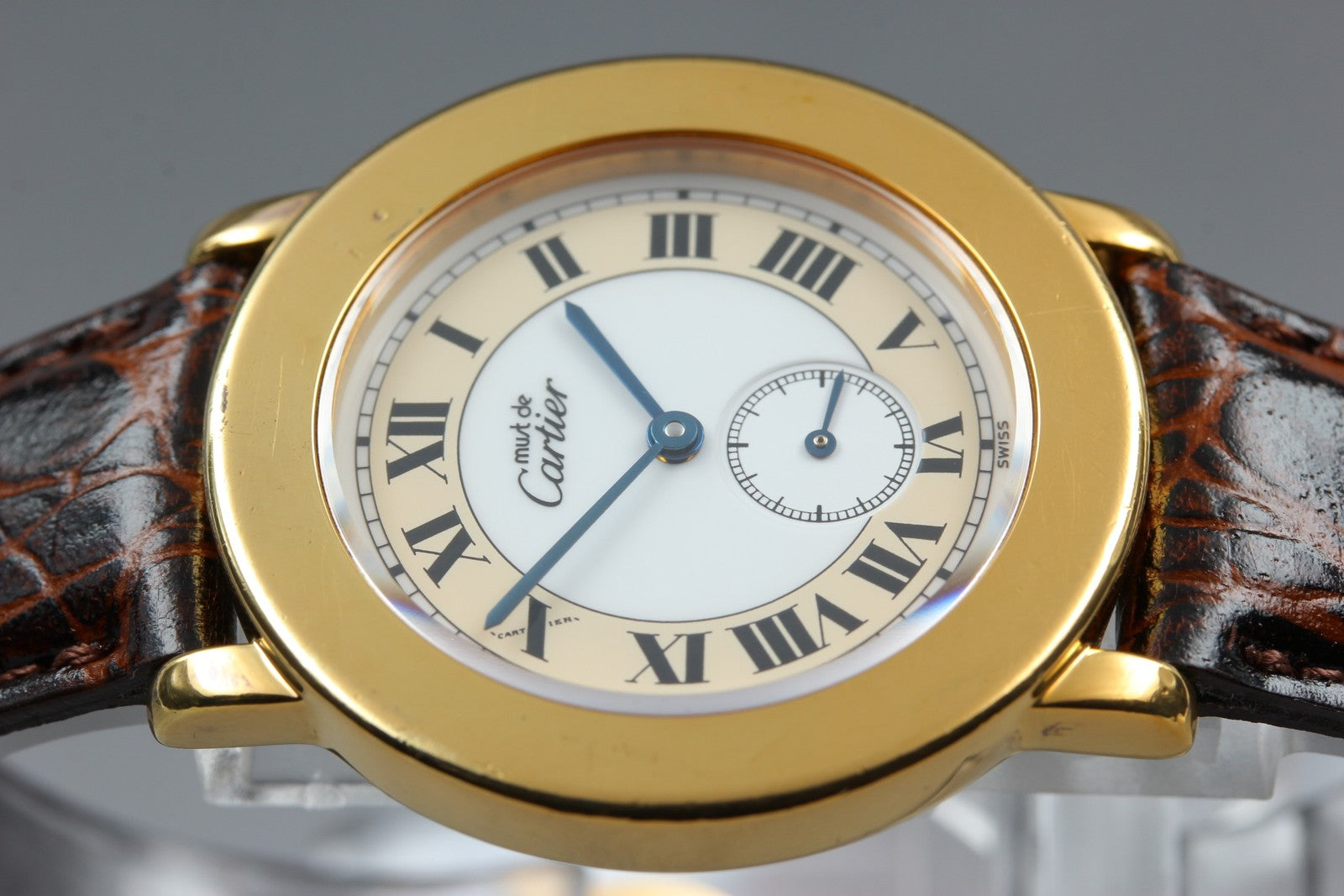 Vintage Cartier Must de Cartier Ronde 1810 1 Gold Brown 32mm Unisex Quartz Watch