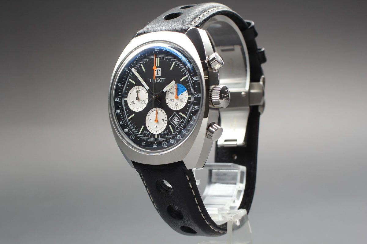 TISSOT Heritage T124427A Black Automatic Chronograph Men's Watch 43mm JAPAN Box