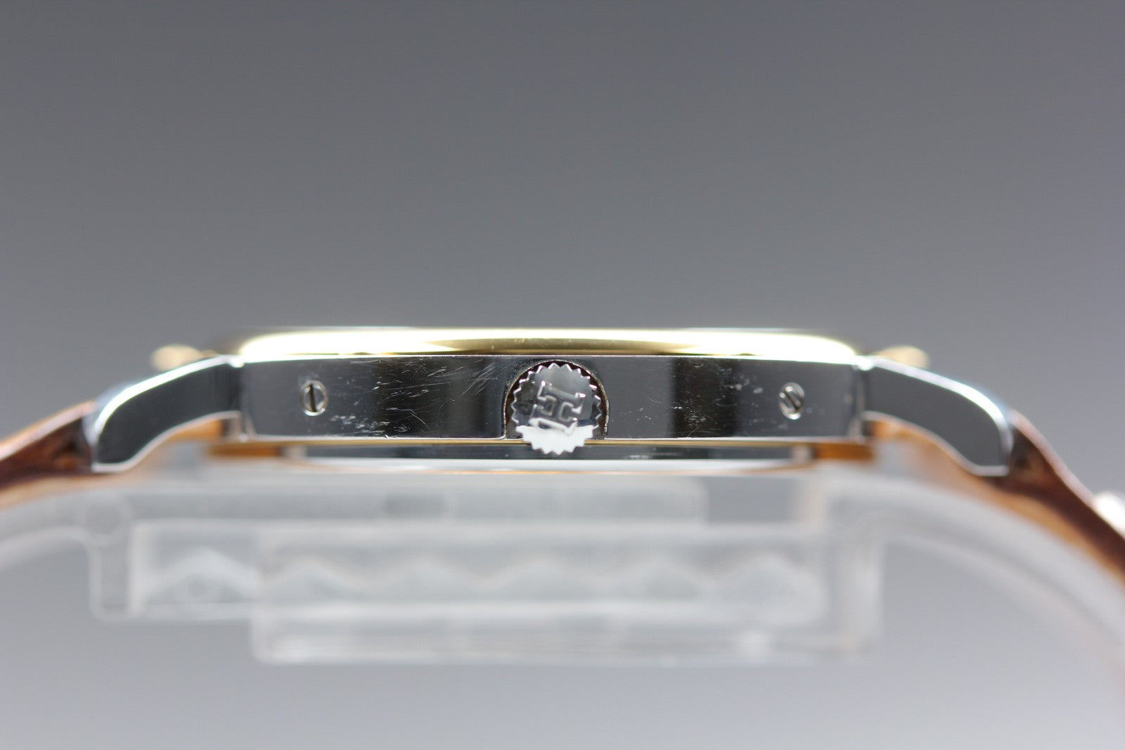 Vintage Hermes Clipper 34mm White Dial Brown Date Unisex Watch Quartz  [w/Box]