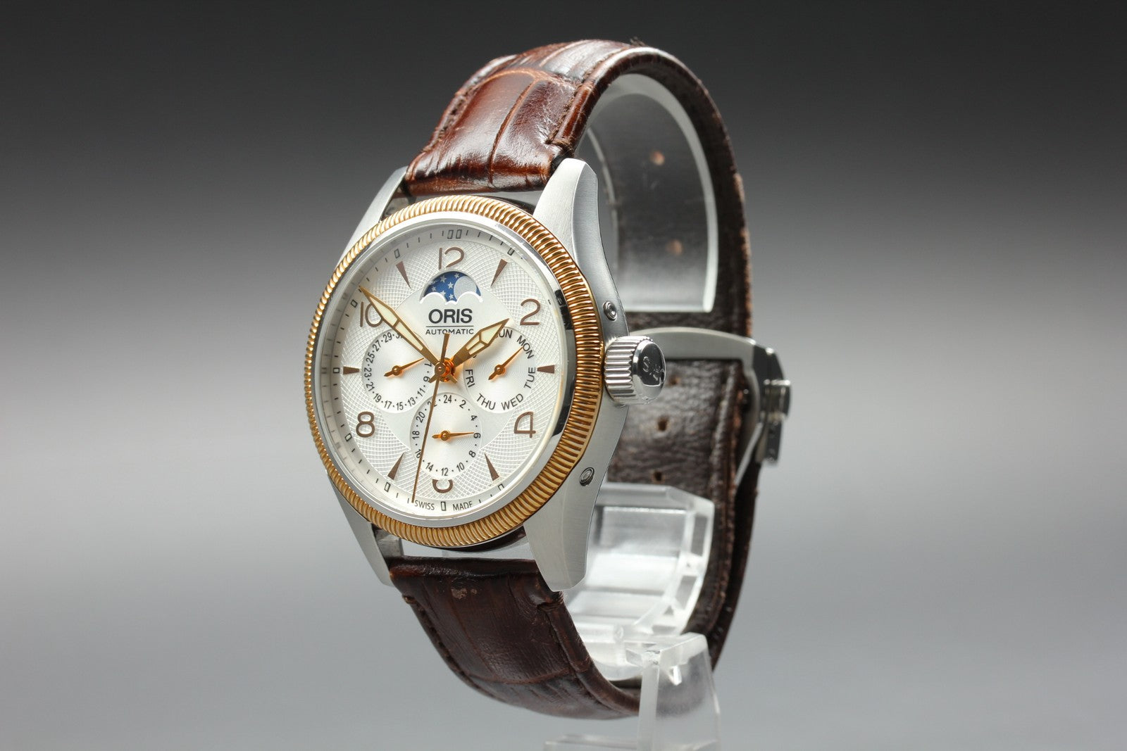 ORIS Big Crown Complication 7678-43 Moonphas 39mm Gold Brown AT Men's Watch