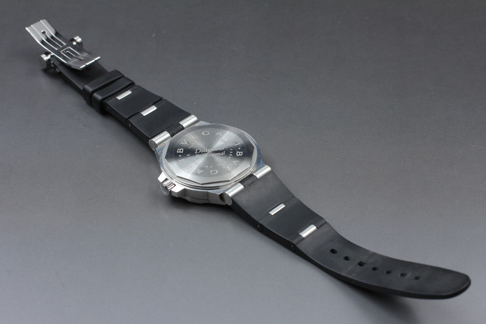 BVLGARI Diagono Scuba SD40S Date black Dial Automatic Men's Watch JAPAN