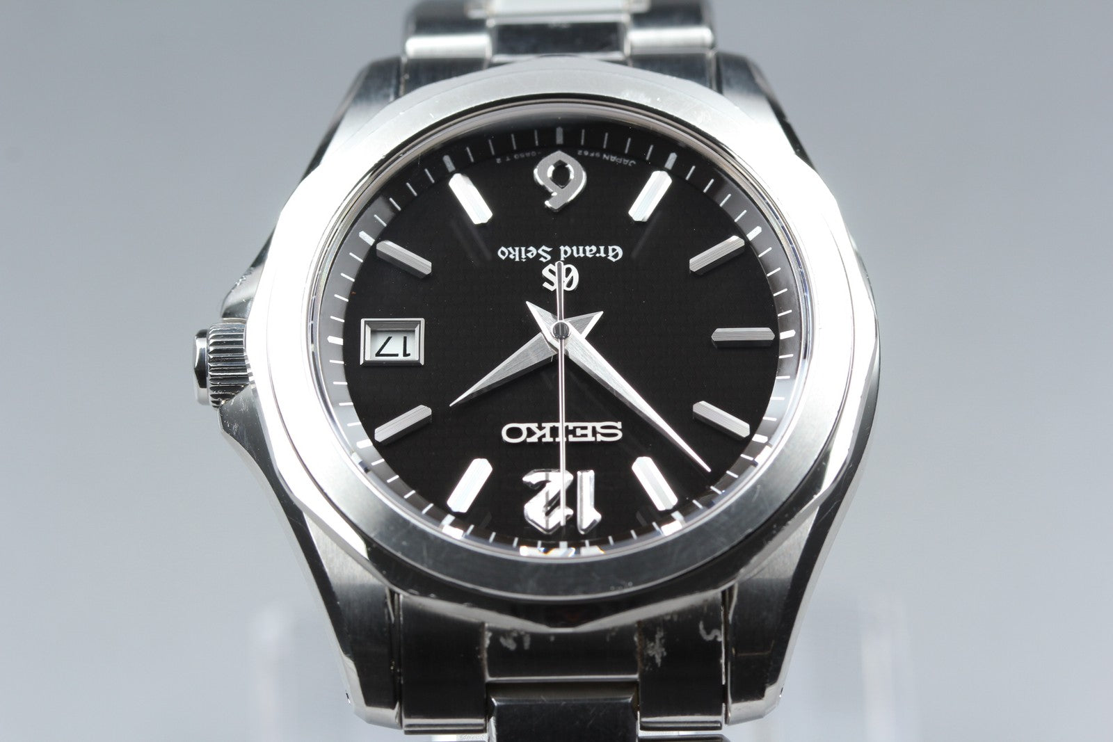Grand Seiko GS 9F62-0A60 SBGX035 Black Dial 37mm Quartz Men's Watch JAPAN