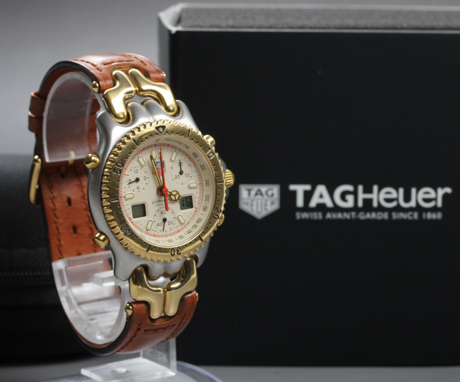 Vintage [Exc+4 Box] TAG HEUER S/el CG1123-0 Chronograph Quartz Men's Watch