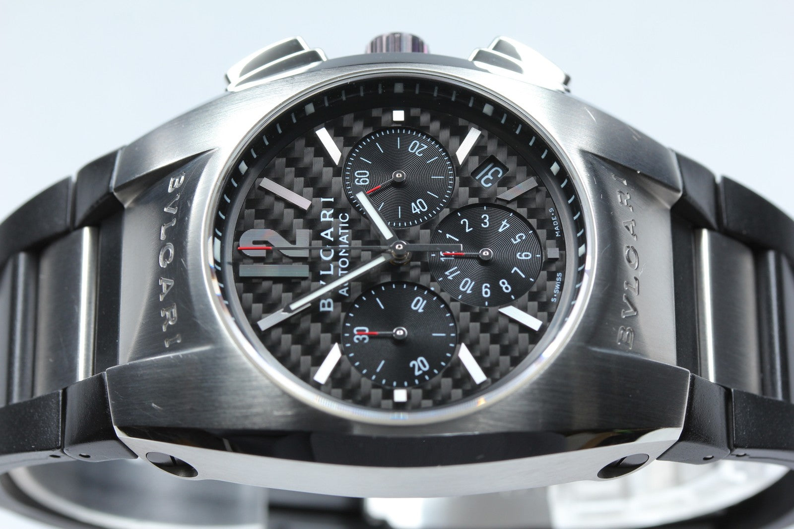 [Exc+5 Box] BVLGARI Ergon EG40SCH Black Chronograph 40mm Automatic Men's Watch