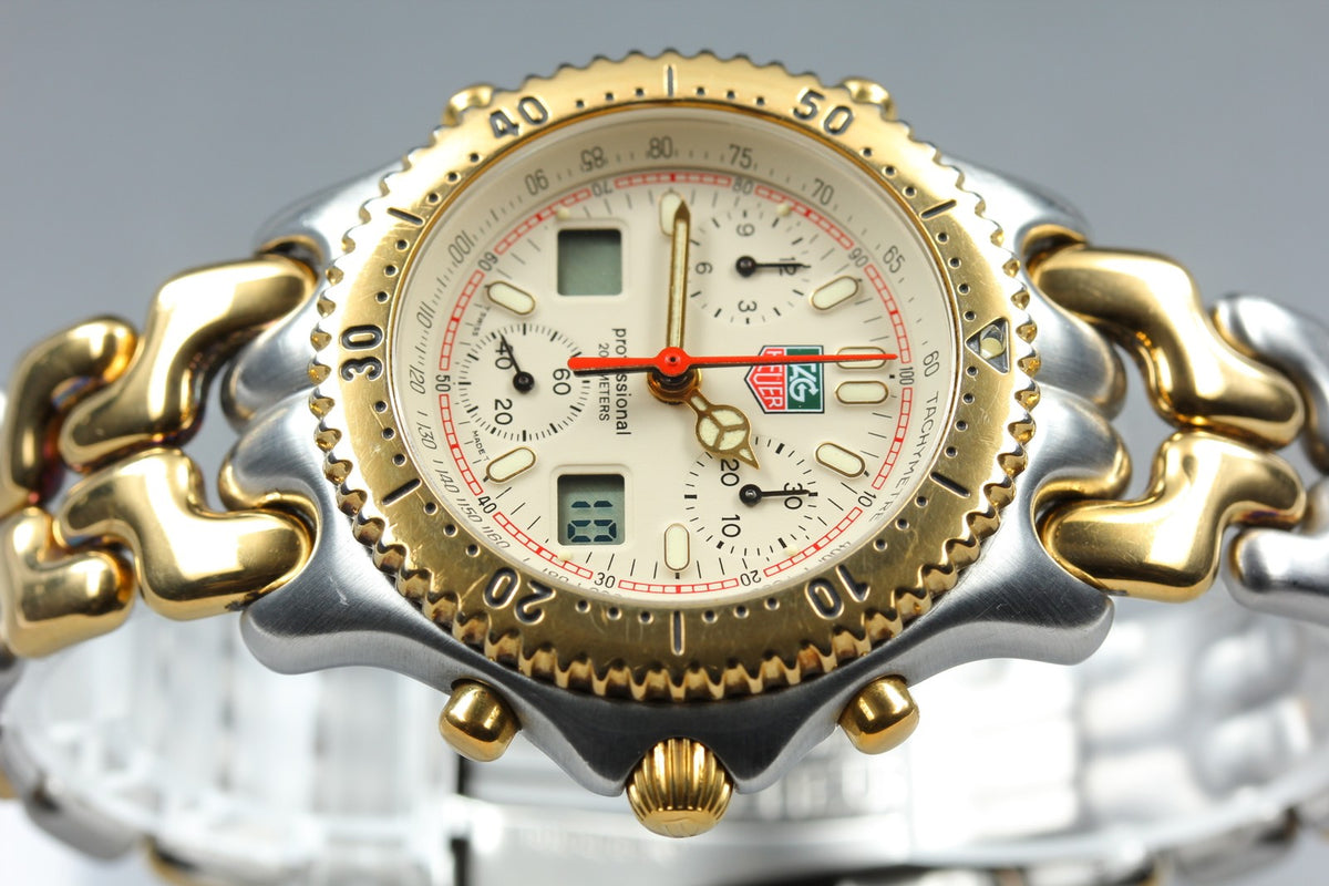[READ!] TAG HEUER SENNA SEL S/el CG1123-0 Chronograph Men's Quartz Watch Box