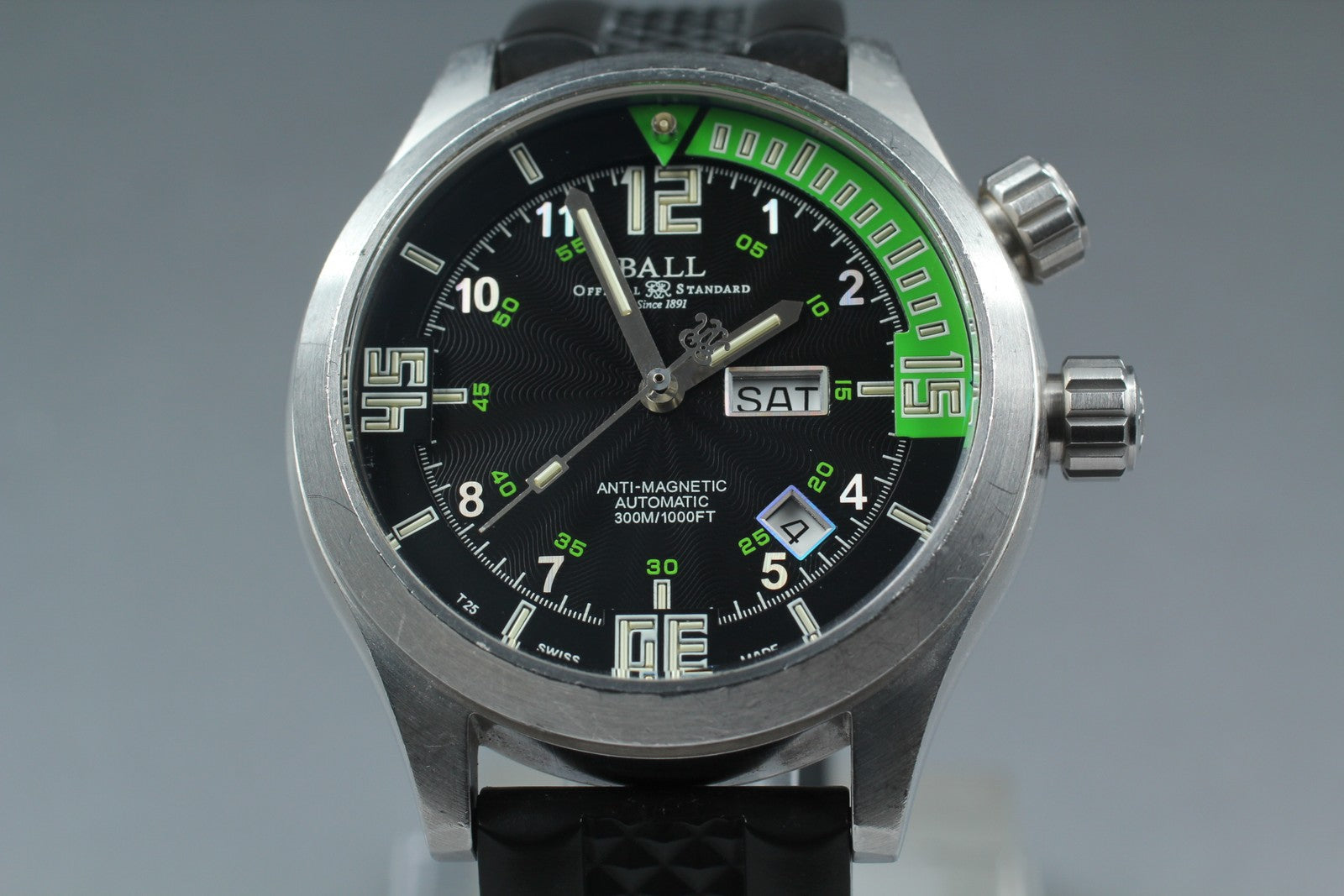 BALL Engineer DM1020A Black Dial Automatic Day/Date Men's watch 41mm JAPAN Box
