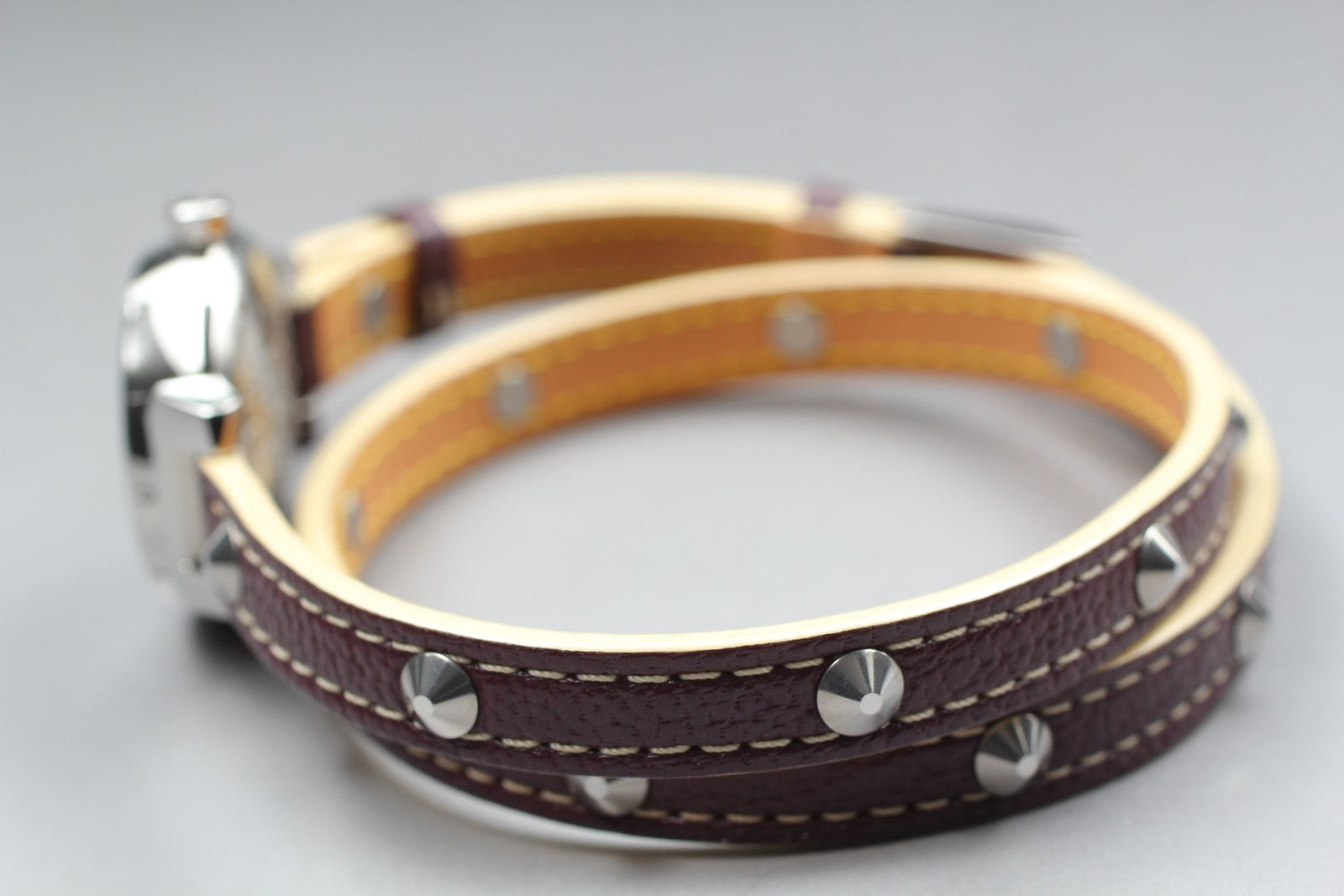 [ Exc+5 Box] Louis Vuitton Tambour Q1211 27mm Brown Women's Quartz Watch JAPAN