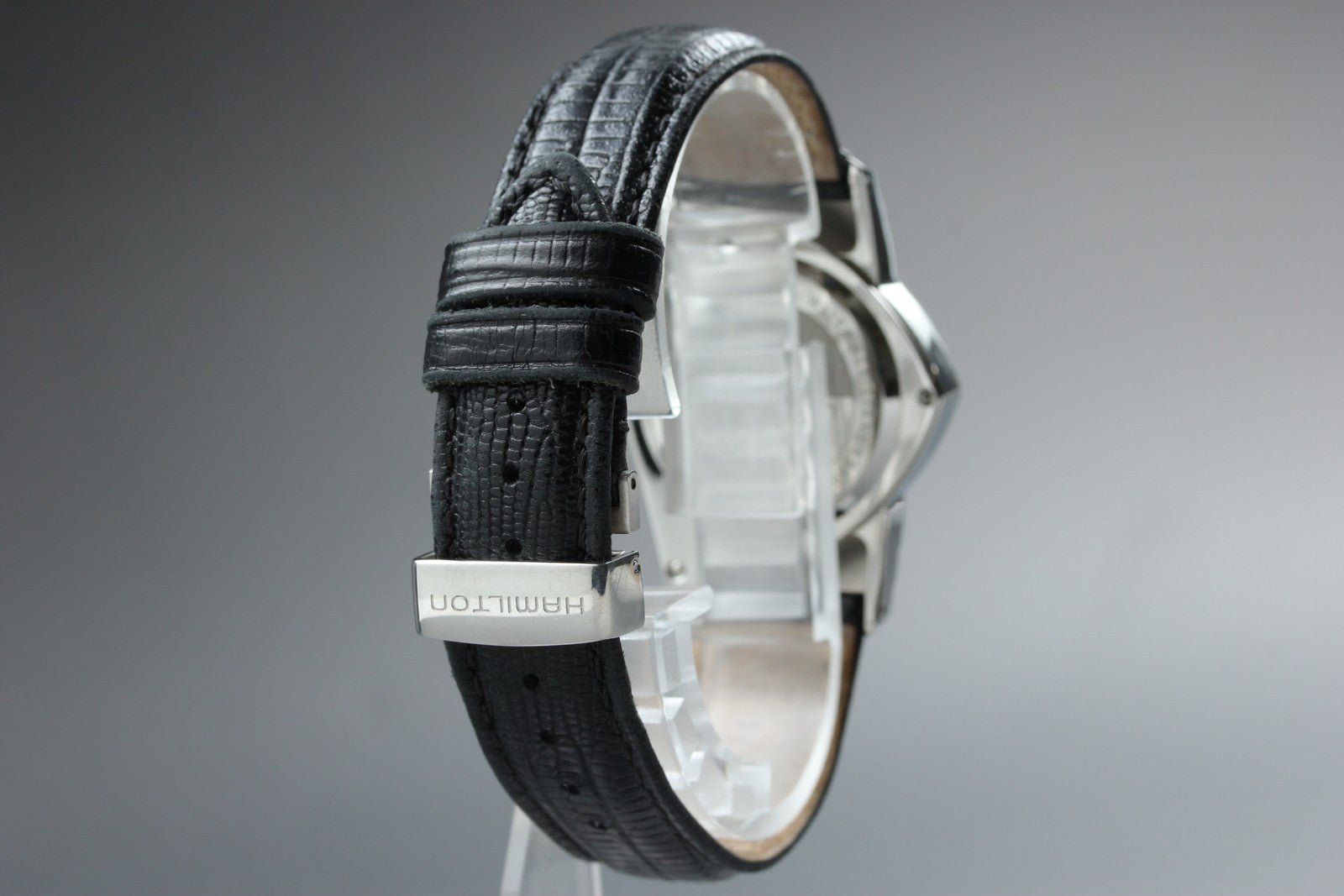 HAMILTON Ventura H244112 32mm Quartz Black Silver Men's Watch [Near MINT]