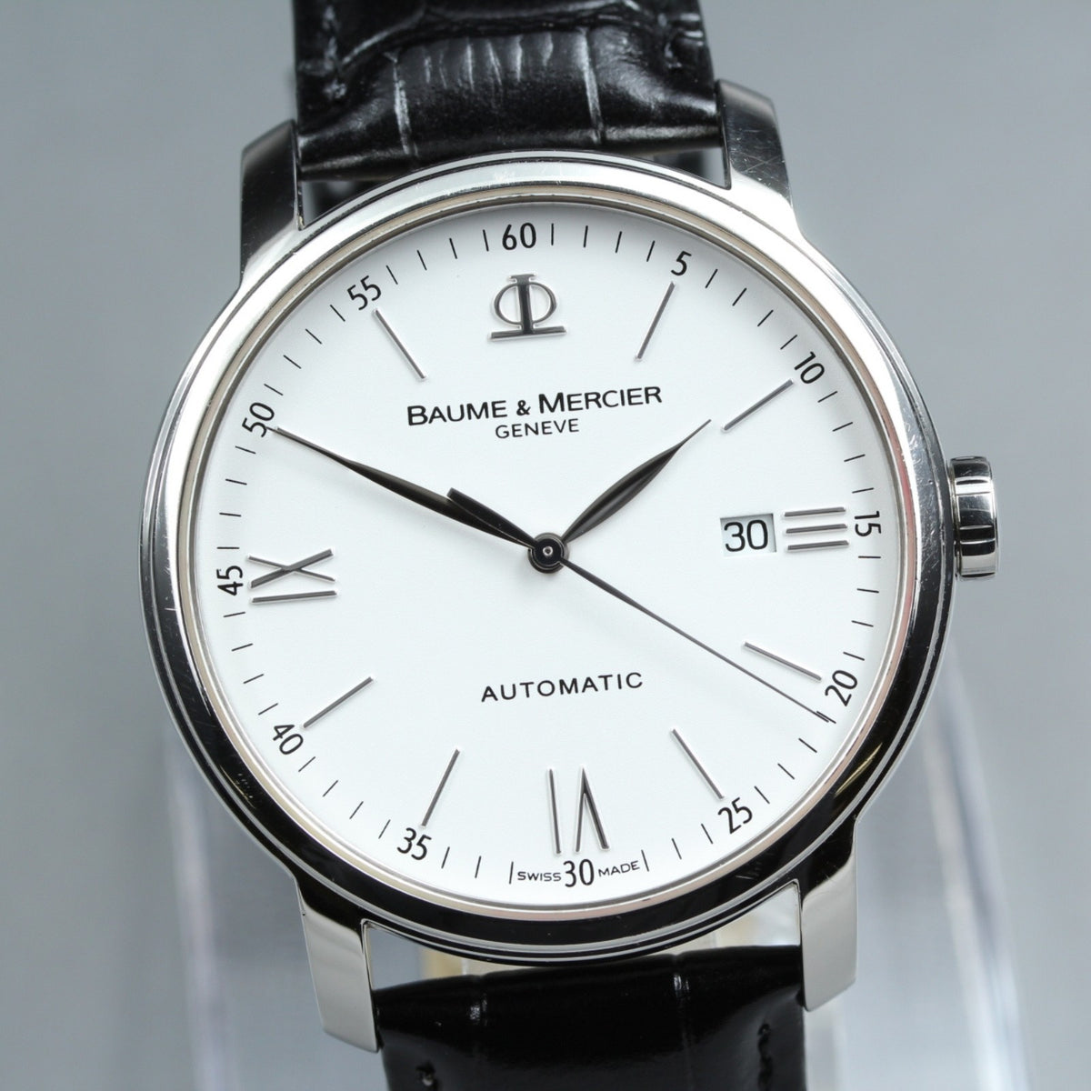 BAUME＆MERCIER Classima 65534 Automatic White Date Men's Watch 42mm JAPAN