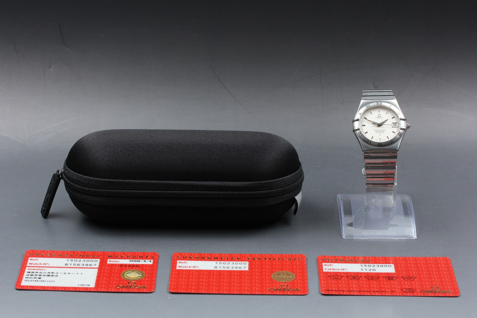 Vintage OMEGA Constellation 1502.3 Automatic White Date Men's Watch 35mm JAPAN