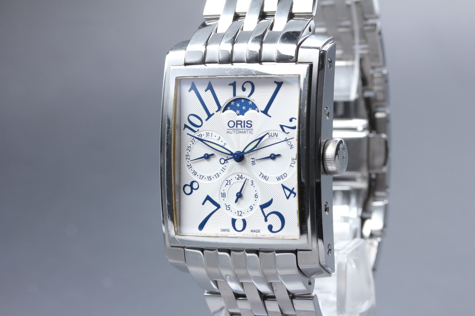 [Exc+5] ORIS Rectangular Complication 7658 Moon Phase 33mm Automatic Men's Watch