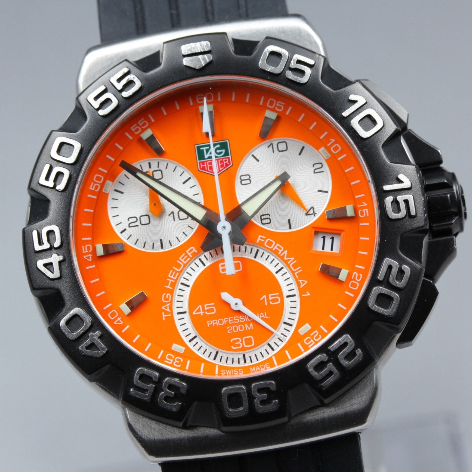 TAG Heuer Formula 1 CAH1113 Quartz Orange Chronograph Men's Watch 40mm JAPAN