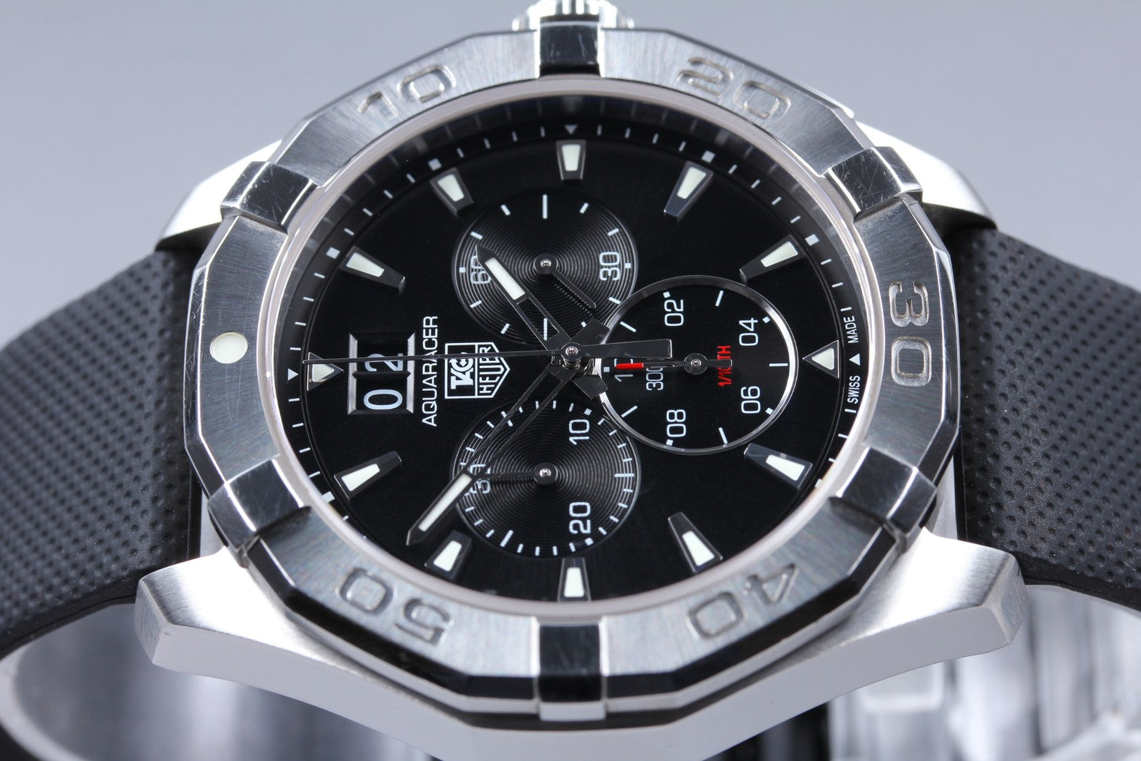 [N MINT]Box TAG HEUER Aquaracer CAY1110-0 Black Quartz Men’s Watch 44mm JAPAN
