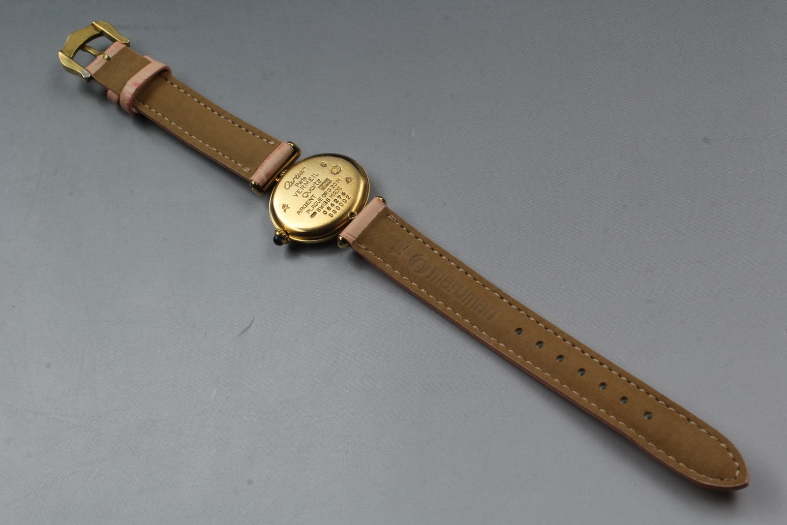 Vintage [Exc+5] Cartier Must Colisee Vermeil 590002 Pink Women's Quartz Watch