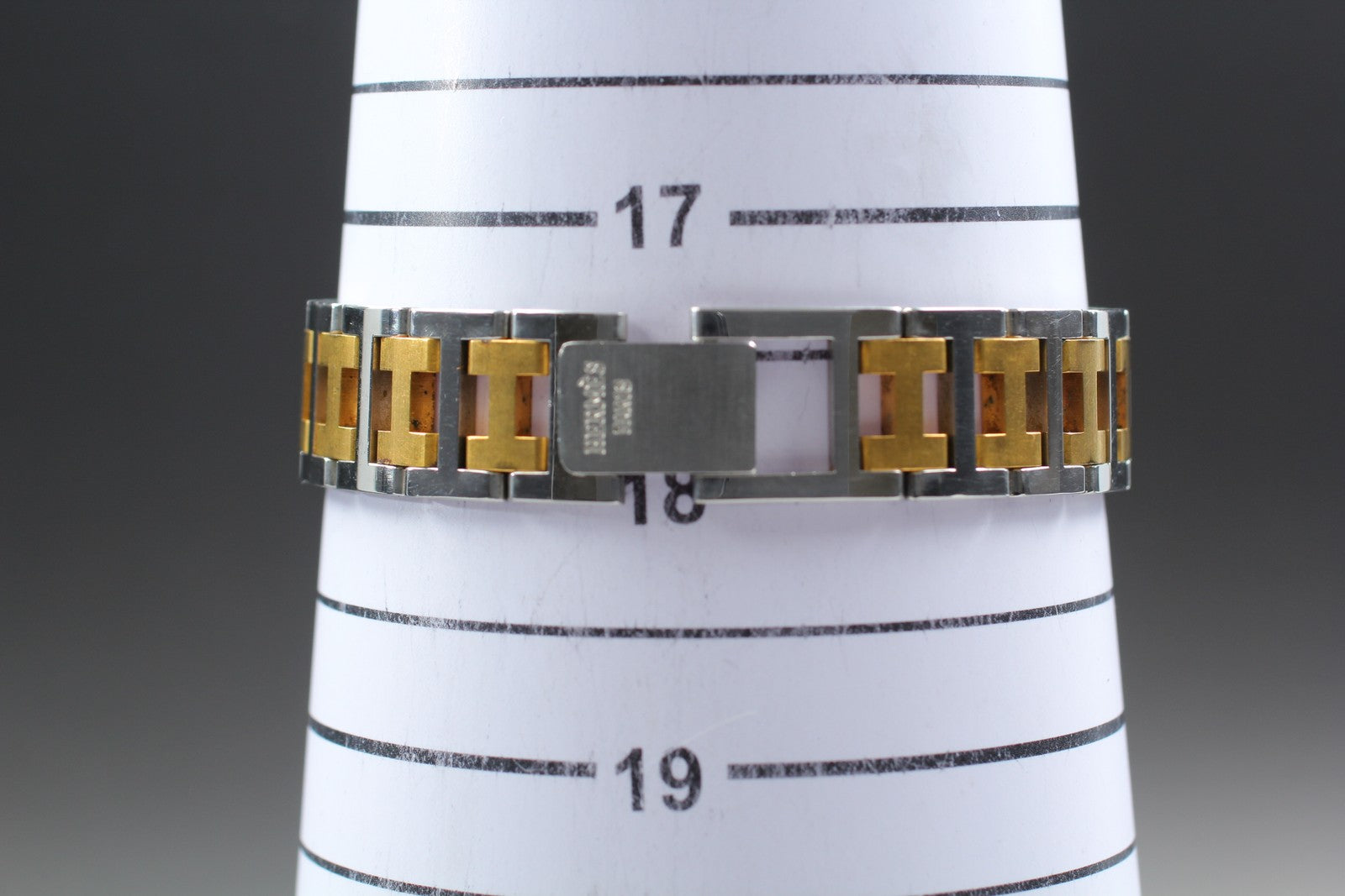 Vintage [Exc+5 Box] Hermes Clipper 30mm White Dial Gold Unisex Watch Quartz