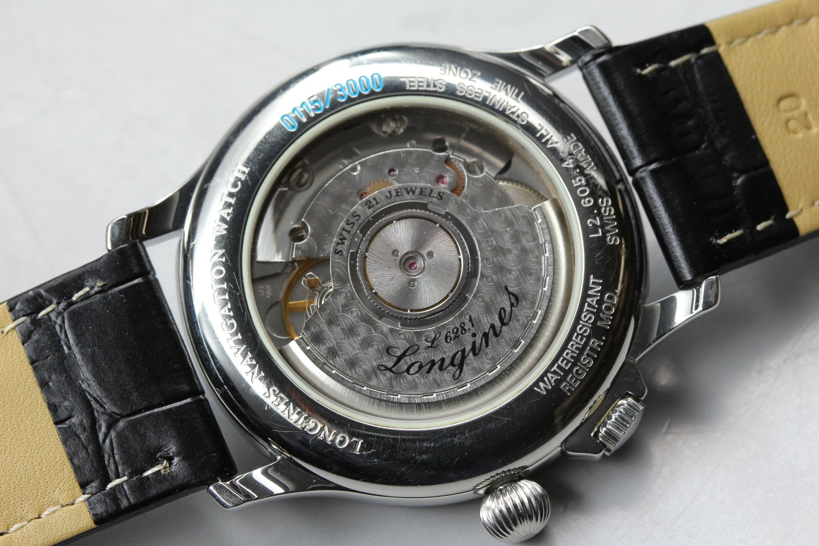 Overhauled [Exc+5 Box] Longines Navigation L2.605.4 38mm AT Men's Watch Limited