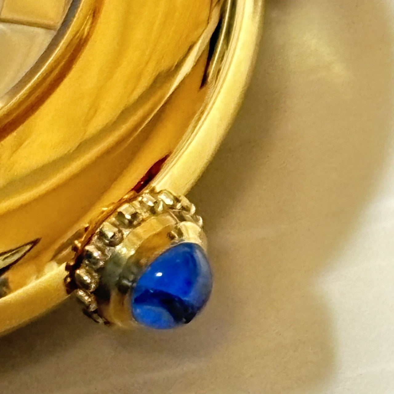 Vintage Cartier Must Colisee Vermeil 590002 Blue Gold Women's Quartz Watch