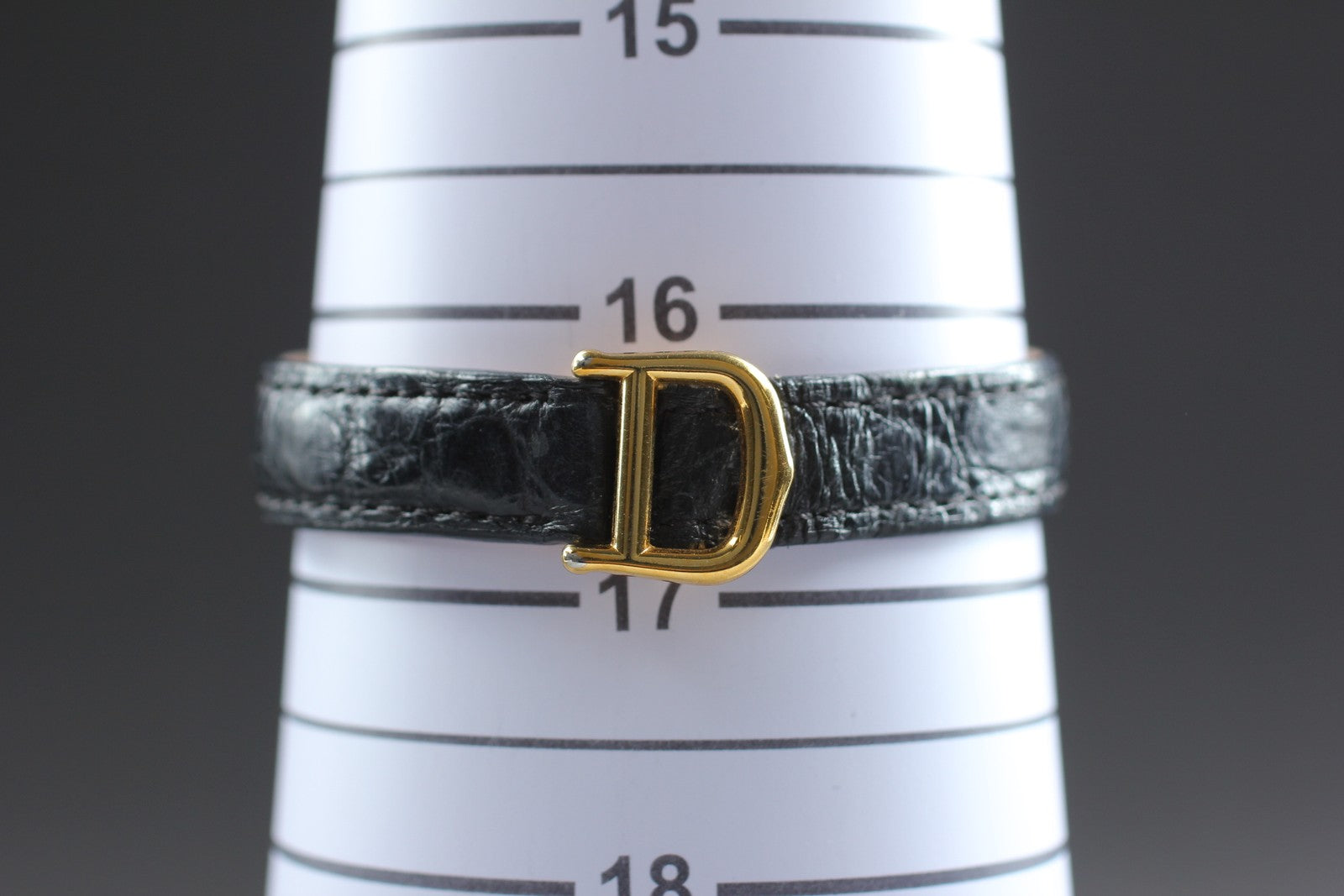 Vintage[Exc+5] Cartier Must Colisee Vermeil 1902 Gold Black Women's Quartz Watch