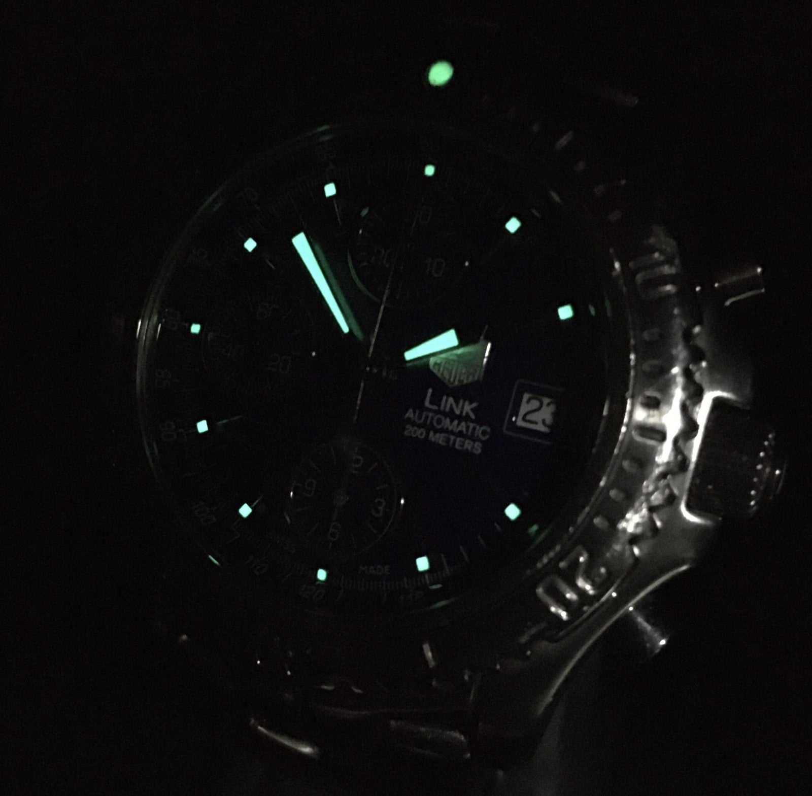 TAG Heuer Professional CT2110 Chronograph Blue Automat Men's Watch 41mm JAPAN