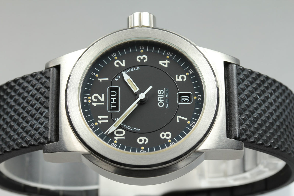 ORIS Big Crown 7500 BC3 Automatic Day/Date Black Dial Men's Watch 39mm JAPAN Box