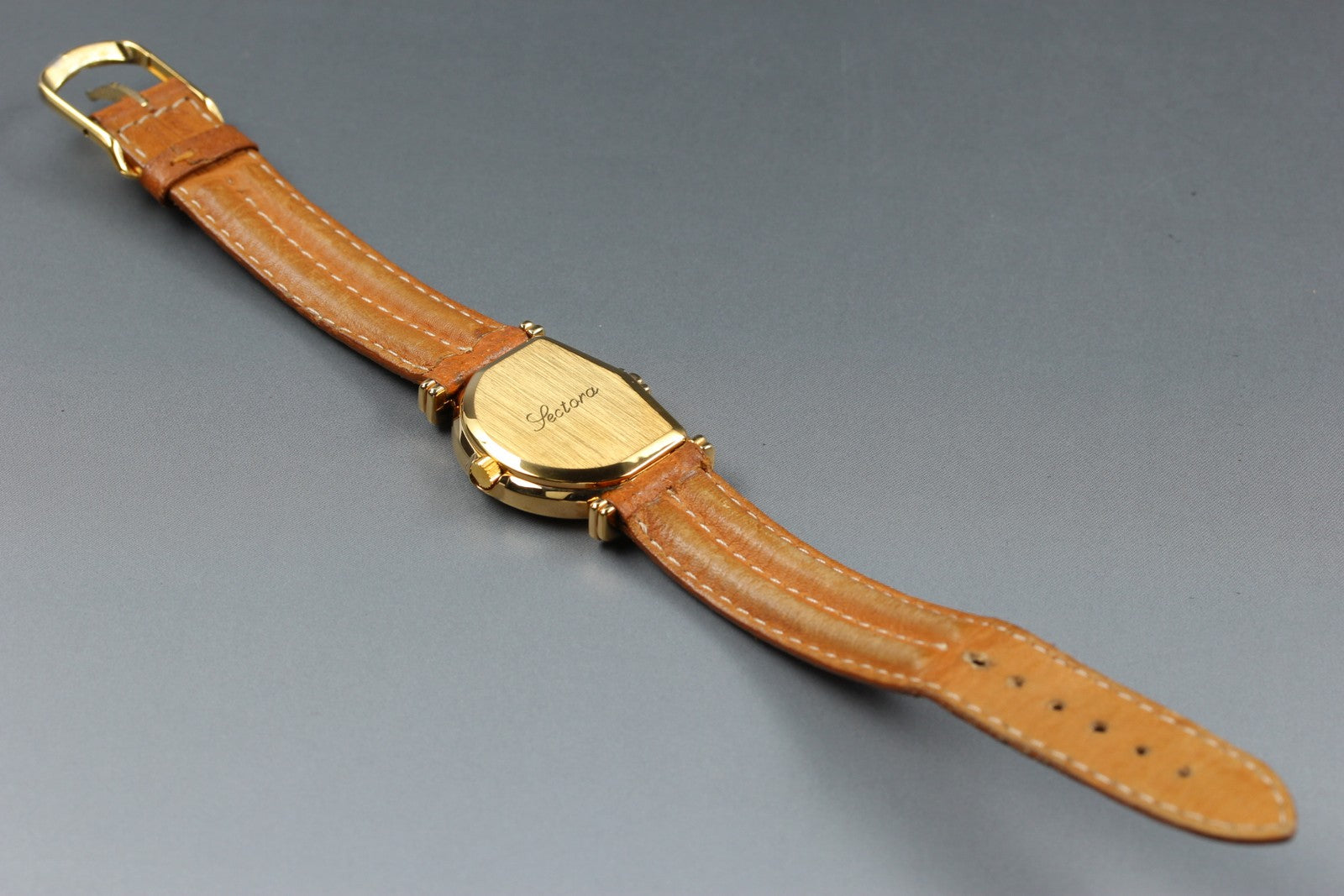 Jean d'eve Sectora Gold 25mm Gold Brown Women's Quartz Watch Vintage [Box]