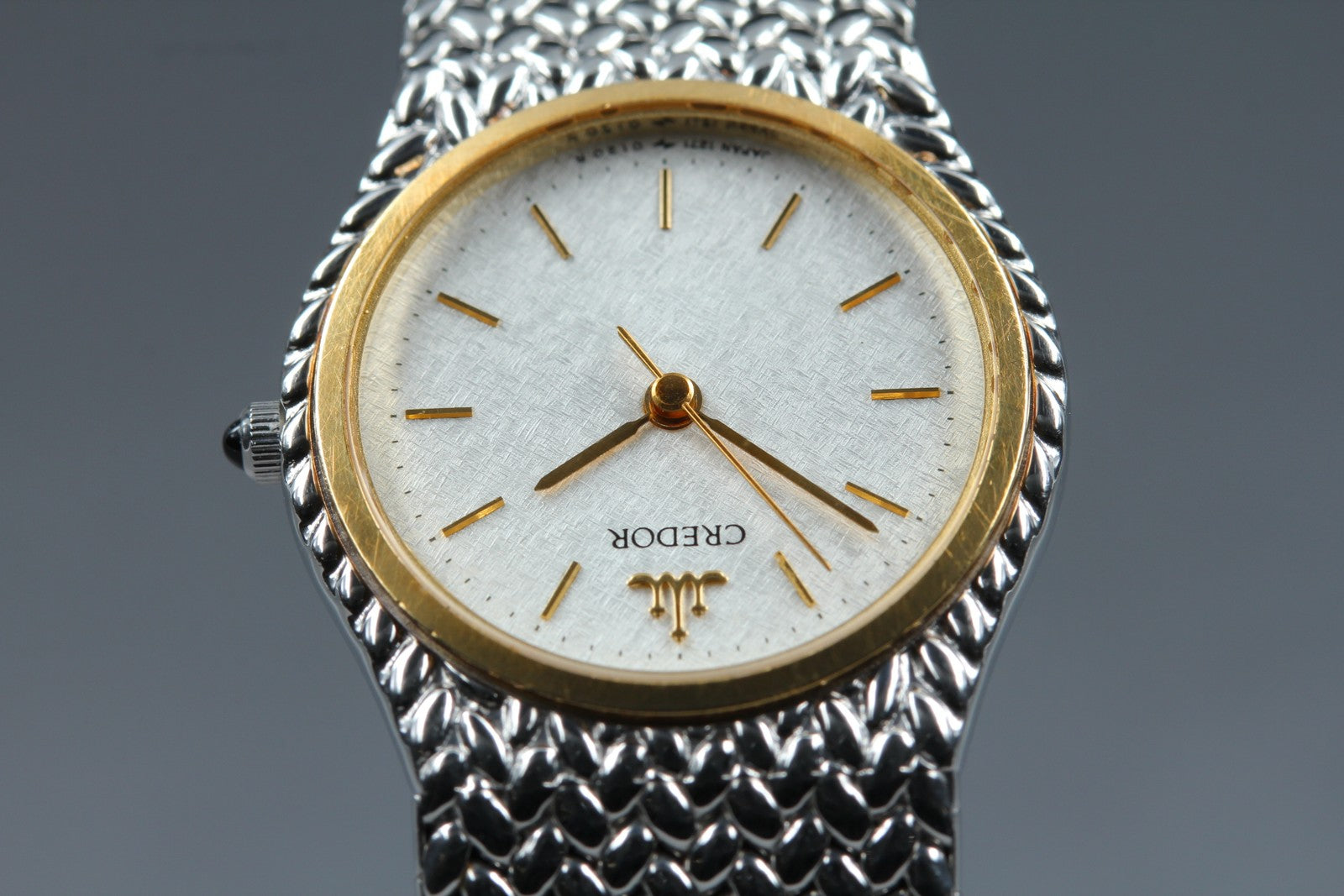 Vintage [Exc+5] SEIKO Credor 1271-0060 23mm Silver Gold Quartz Women's Watch