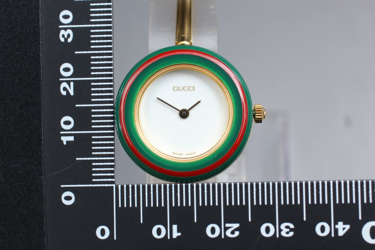 New Batt GUCCI Change Bezel 11/12.2 12Color Quartz Women's Watch 25mm JAPAN Box