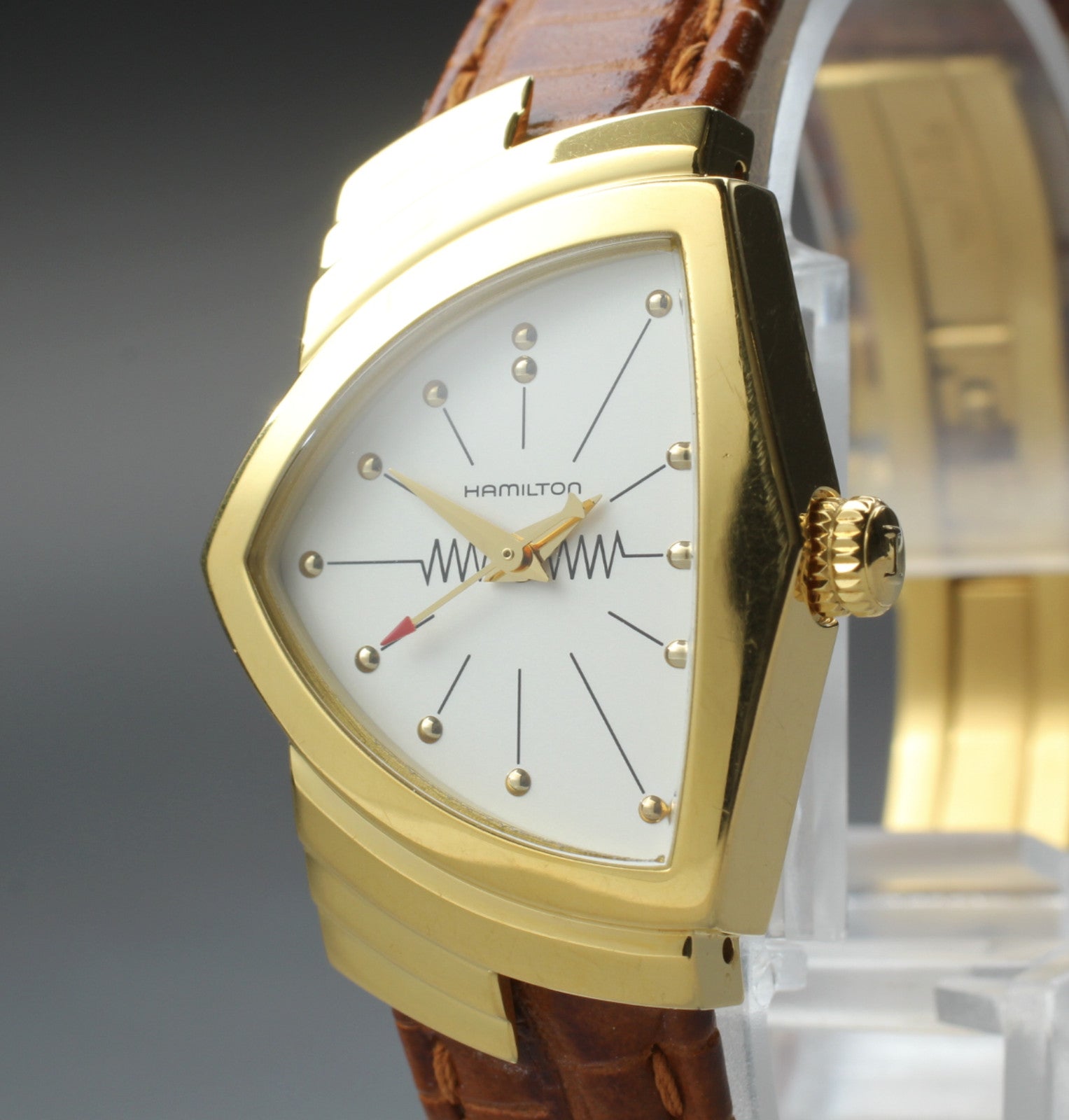 [Exc+5] HAMILTON Ventura H241010 Brown Gold 24mm Quartz Women's Watch