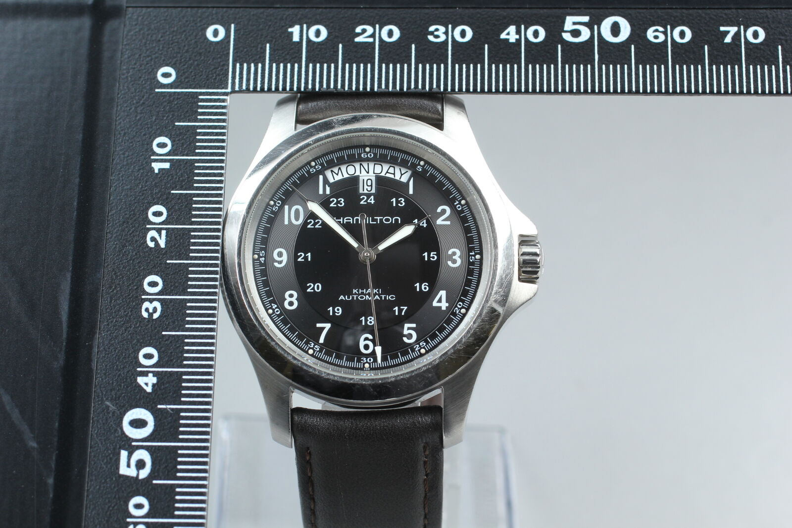 [Exc+5 w/ Box] Hamilton Khaki Men's Black 25J Automatic Men's Watch From JAPAN