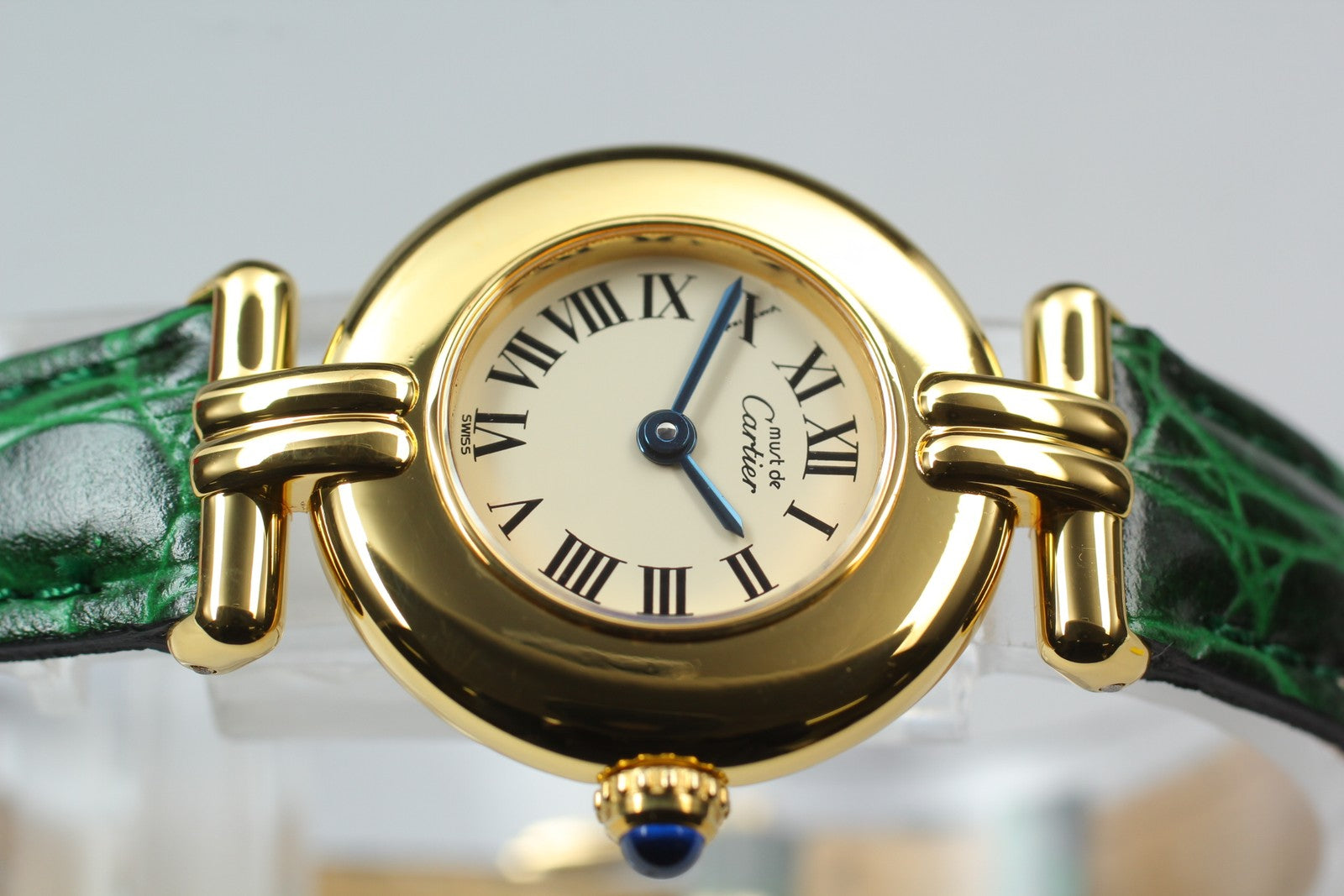 Vintage [Near MINT- Pouch] Cartier Must Colisee Vermeil 1902 Women's Qz Watch