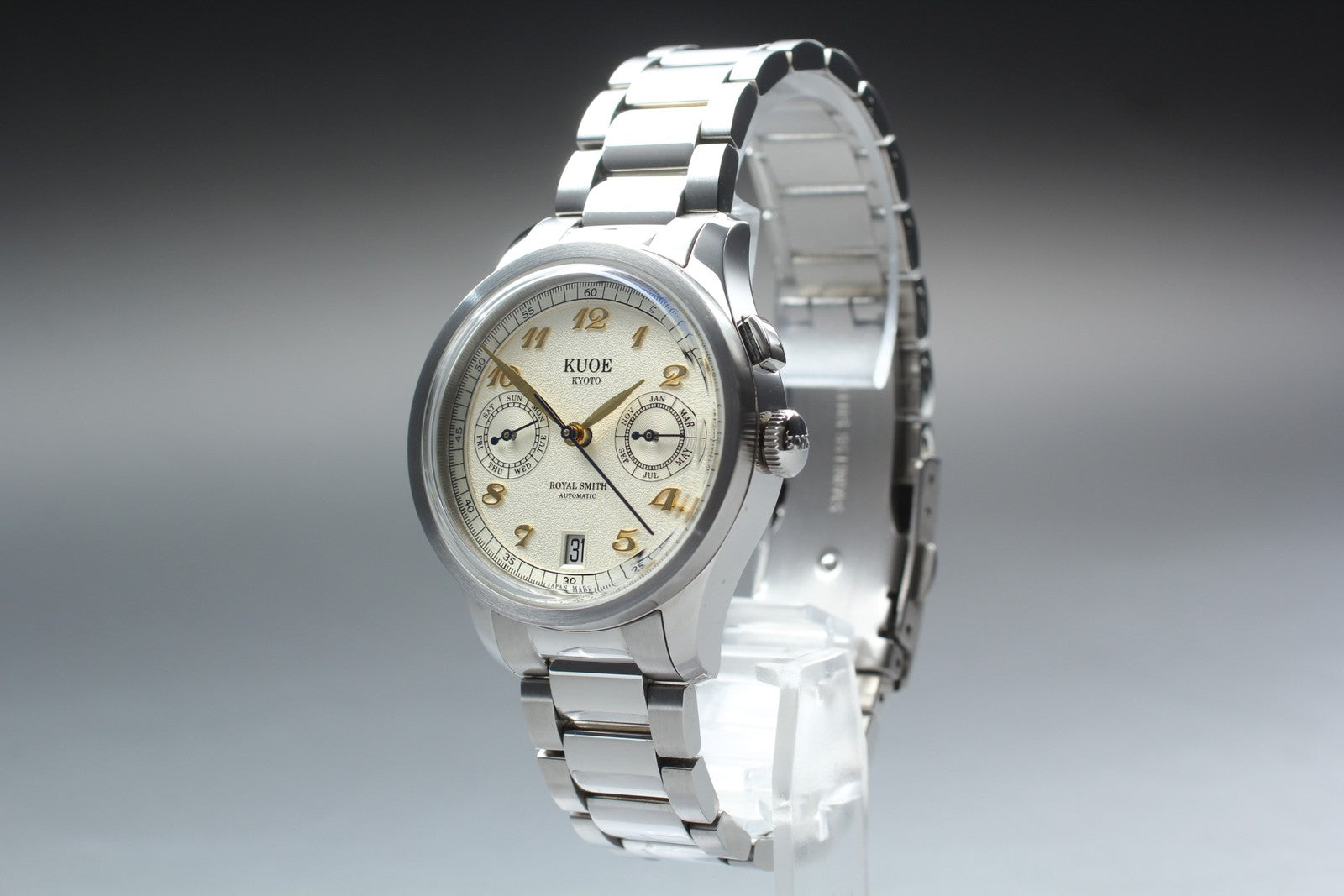 [Near MINT-] KUOE KYOTO ROYAL SMITH 90-010 35mm Automatic Men's Watch JAPAN