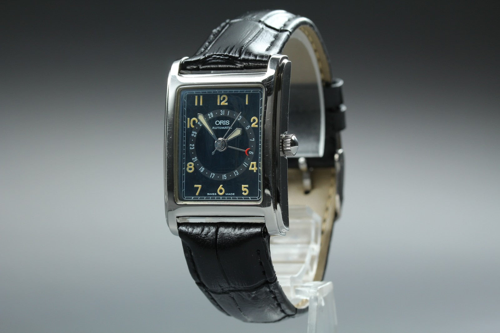 ORIS Rectangular Pointer Date B7460 Automatic Black Women's Watch 26mm JAPAN