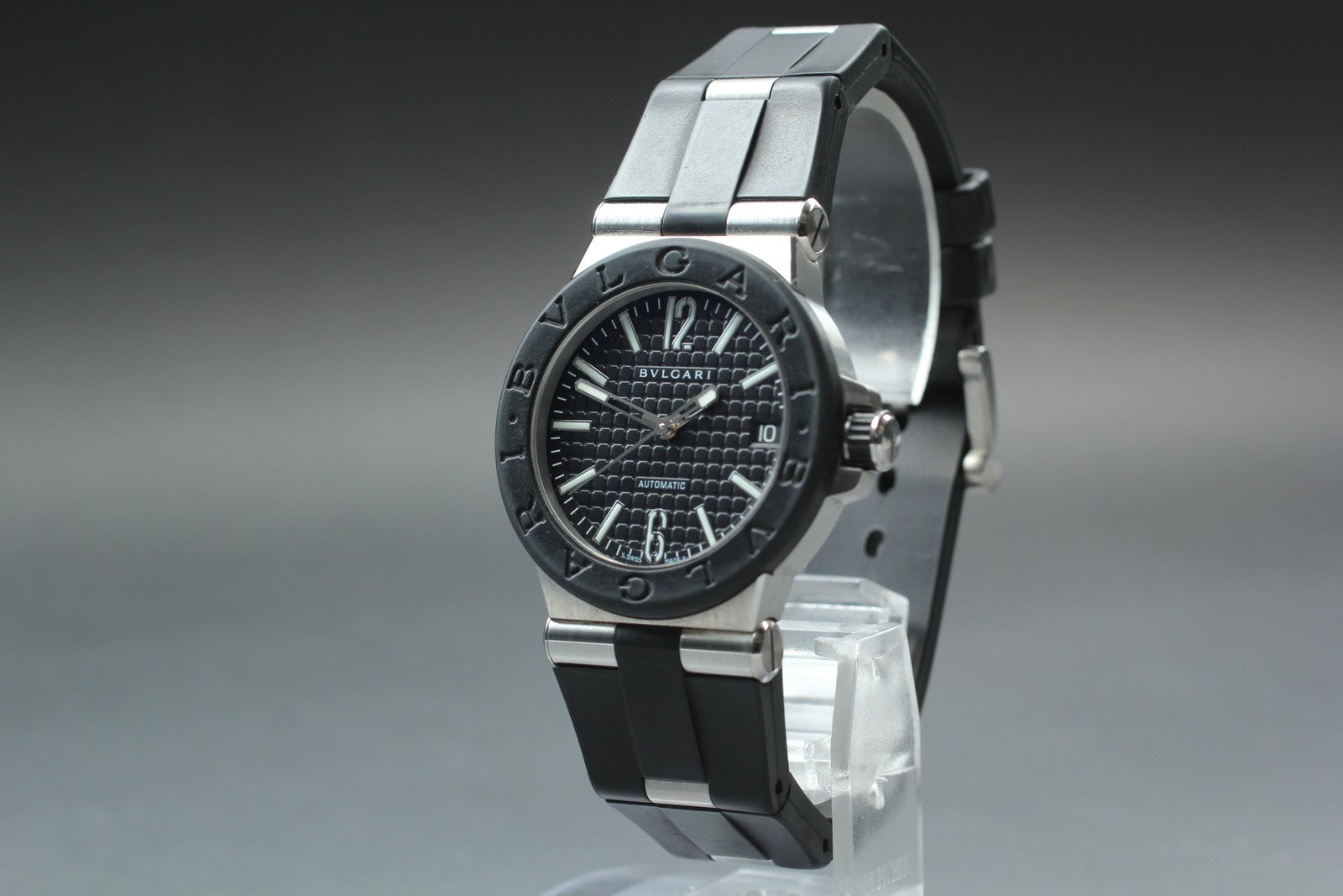 BVLGARI Diagono DG35SV Black Dial Automatic Men's Watch 36mm JAPAN
