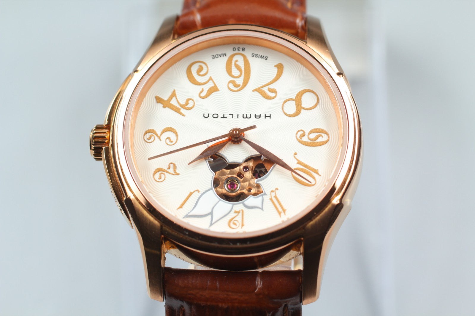 Exc+5*Box Hamilton Jazzmaster H323451 White Automatic Women's Watch 34mm JAPAN